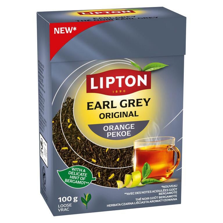 Nápoje - Lipton Earl Grey sypaný čaj 100g
