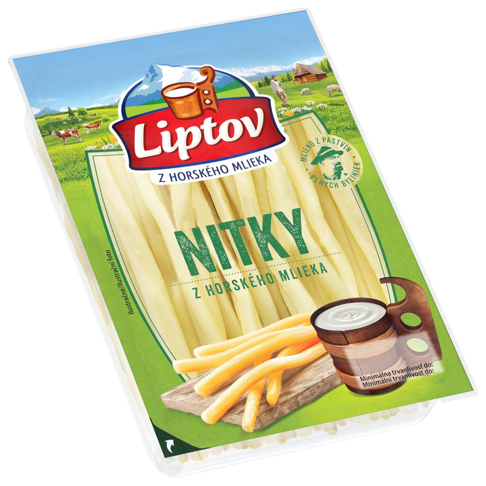 Mléčné a chlazené - Liptov Nitky pařený sýr 80g