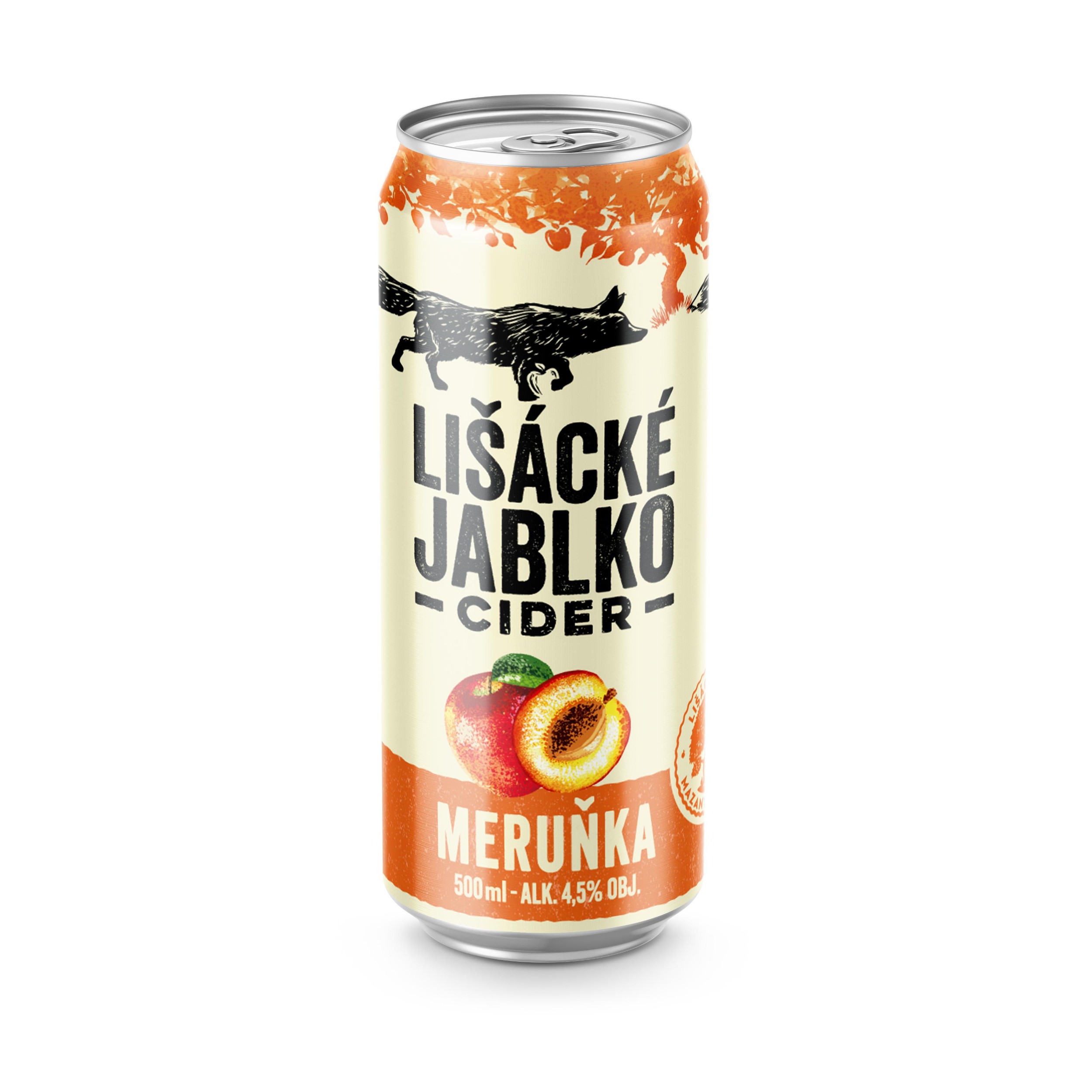 Nápoje - Lišácké jablko Meruňka plech 0,5l