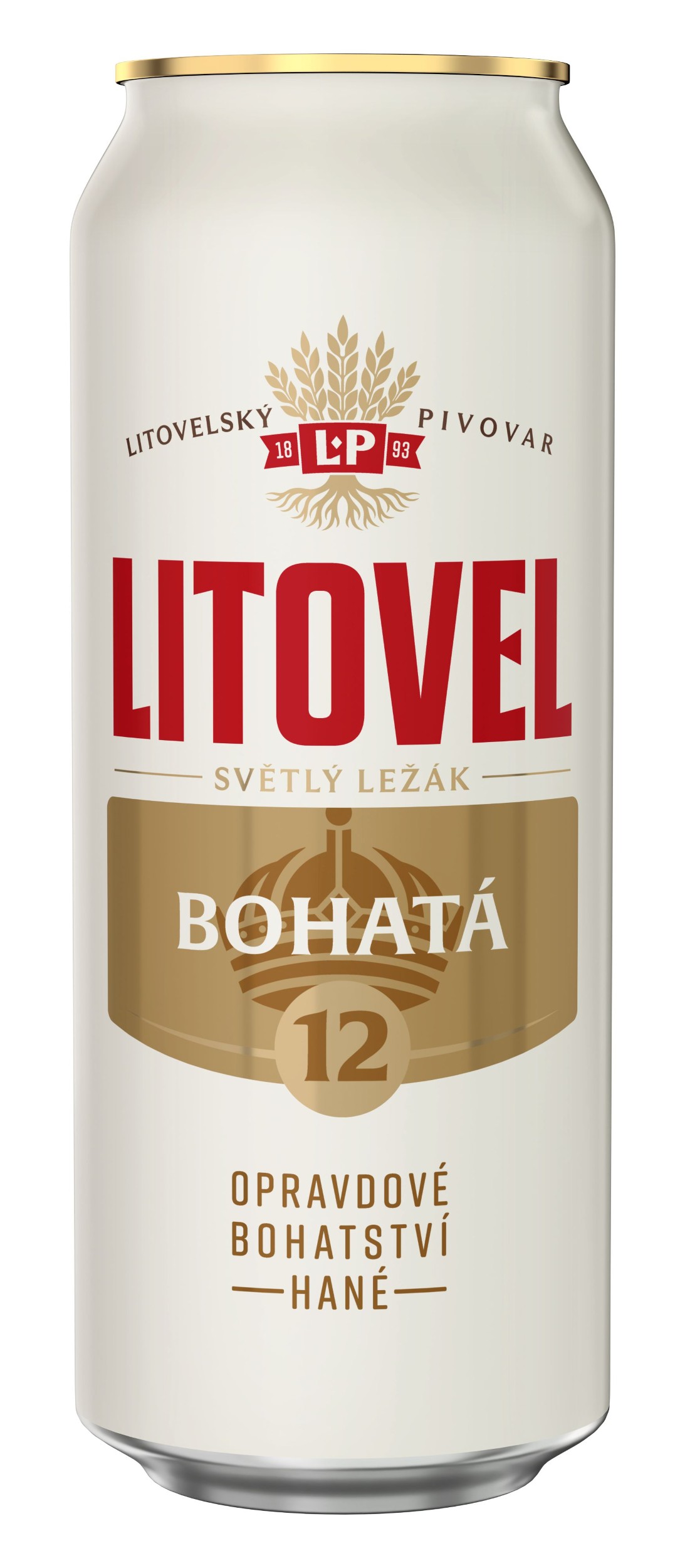 Litovel Bohatá 12 pivo světlý ležák plech 0,5l
