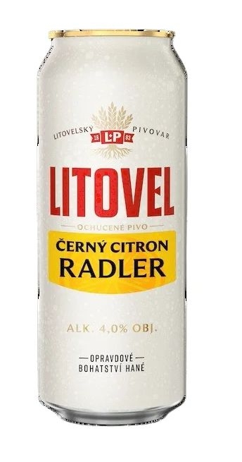 Nápoje - Litovel Černý citron plech 0,5 l