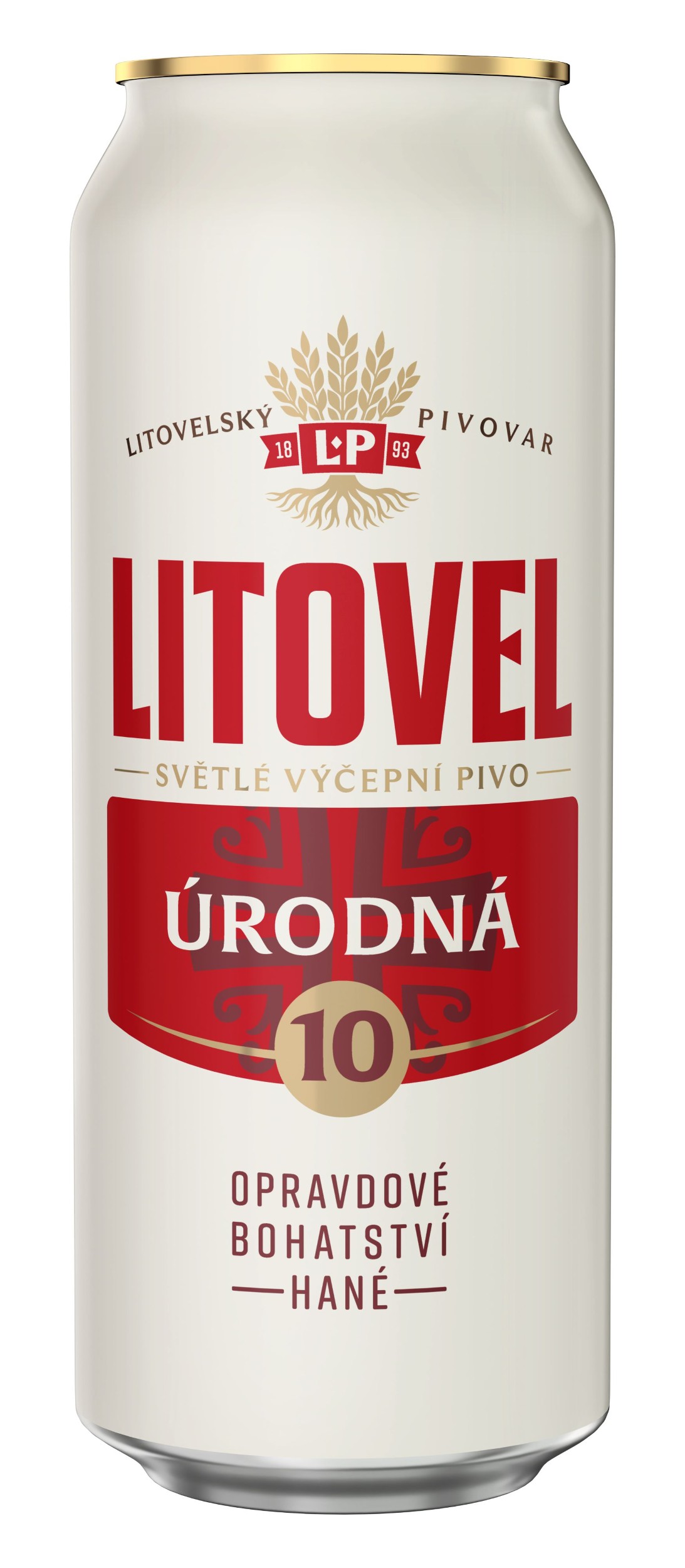 Litovel Úrodná 10 světlé výčepní pivo plech 0,5l