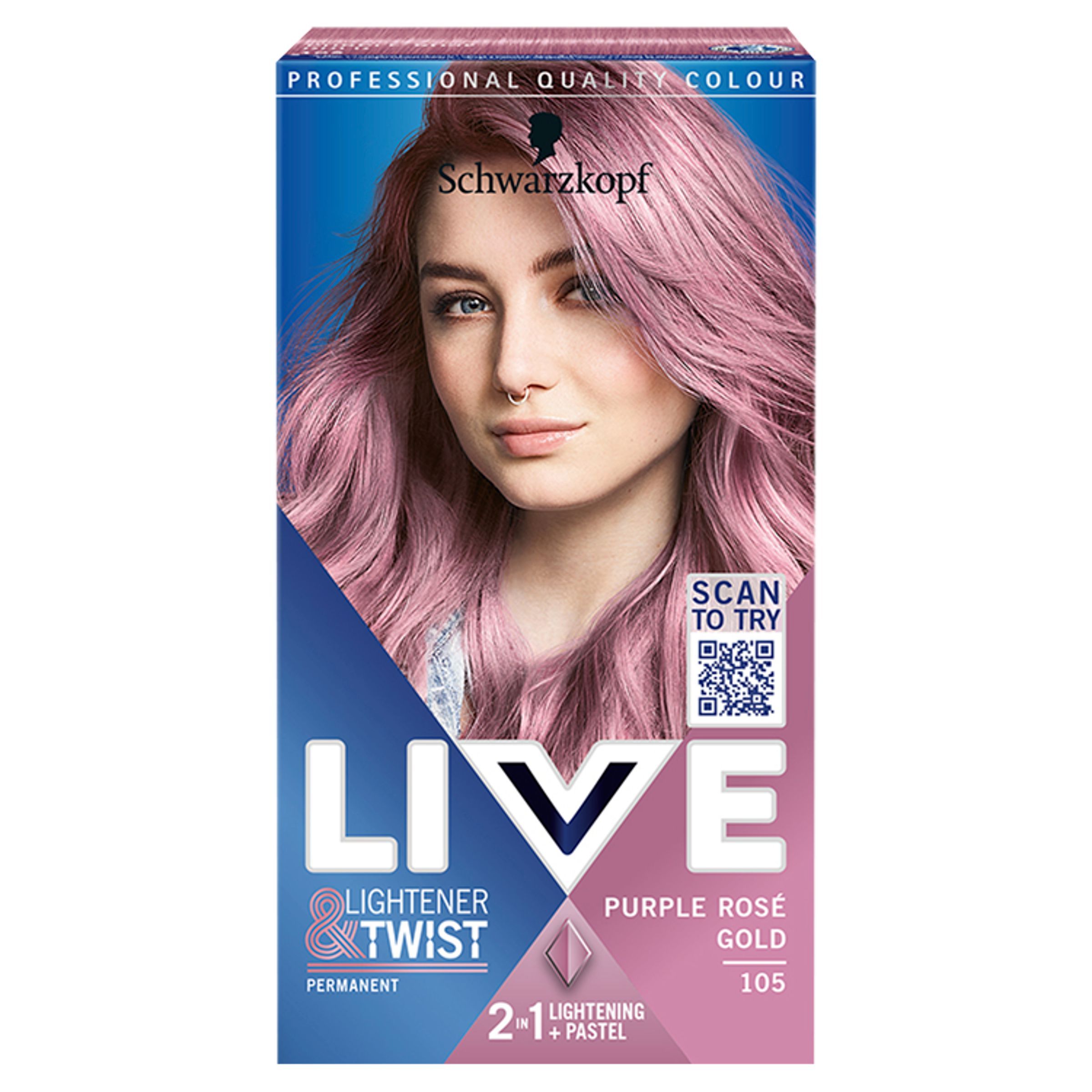 Drogerie a kosmetika - Live L&T 105 Fialová růžovozlatá 1 ks