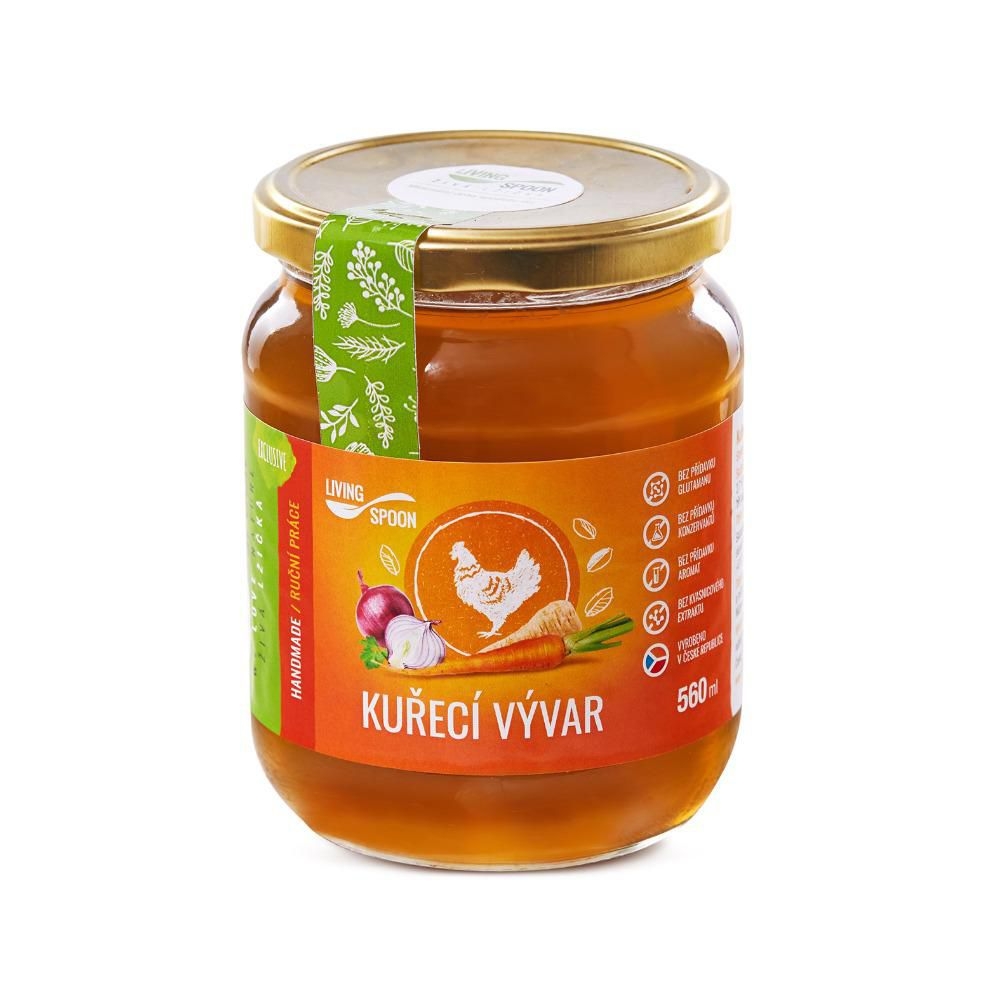 Hotová jídla - Living spoon Kuřecí vývar čirý 560 ml