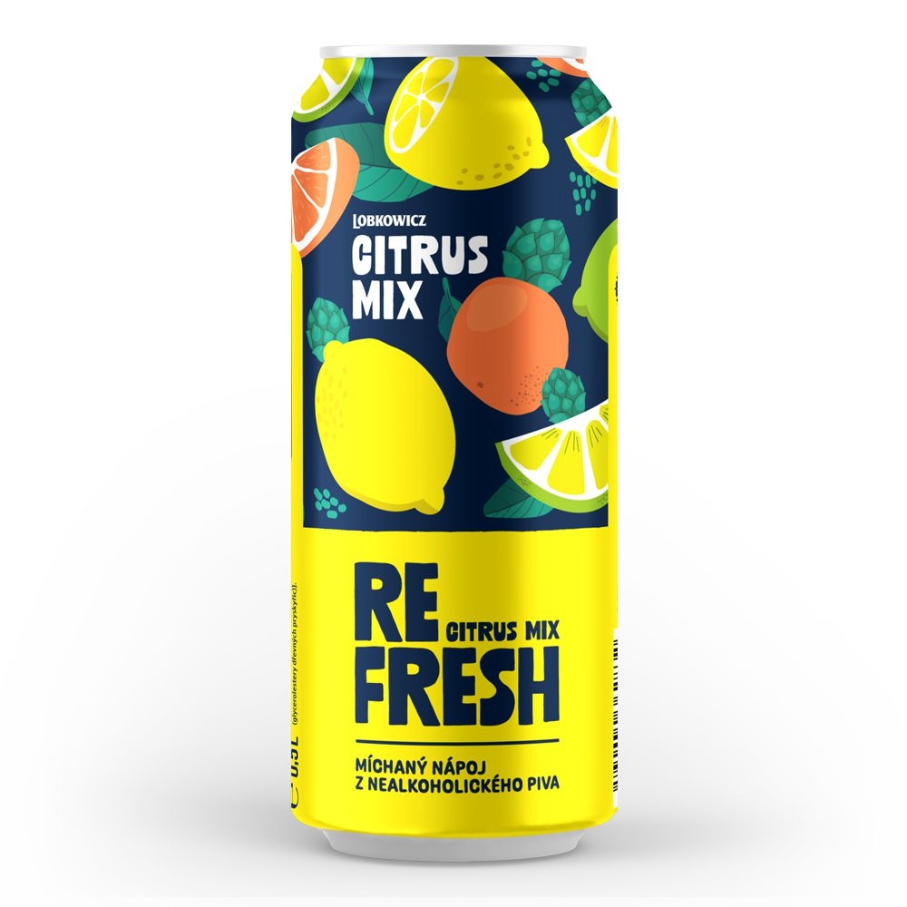 Nápoje - Lobkowicz Refresh s příchutí Citrus Mix 0,5l