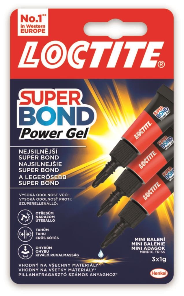 Domácnost a Zahrada - Loctite Super Bond Power Gel Mini Trio