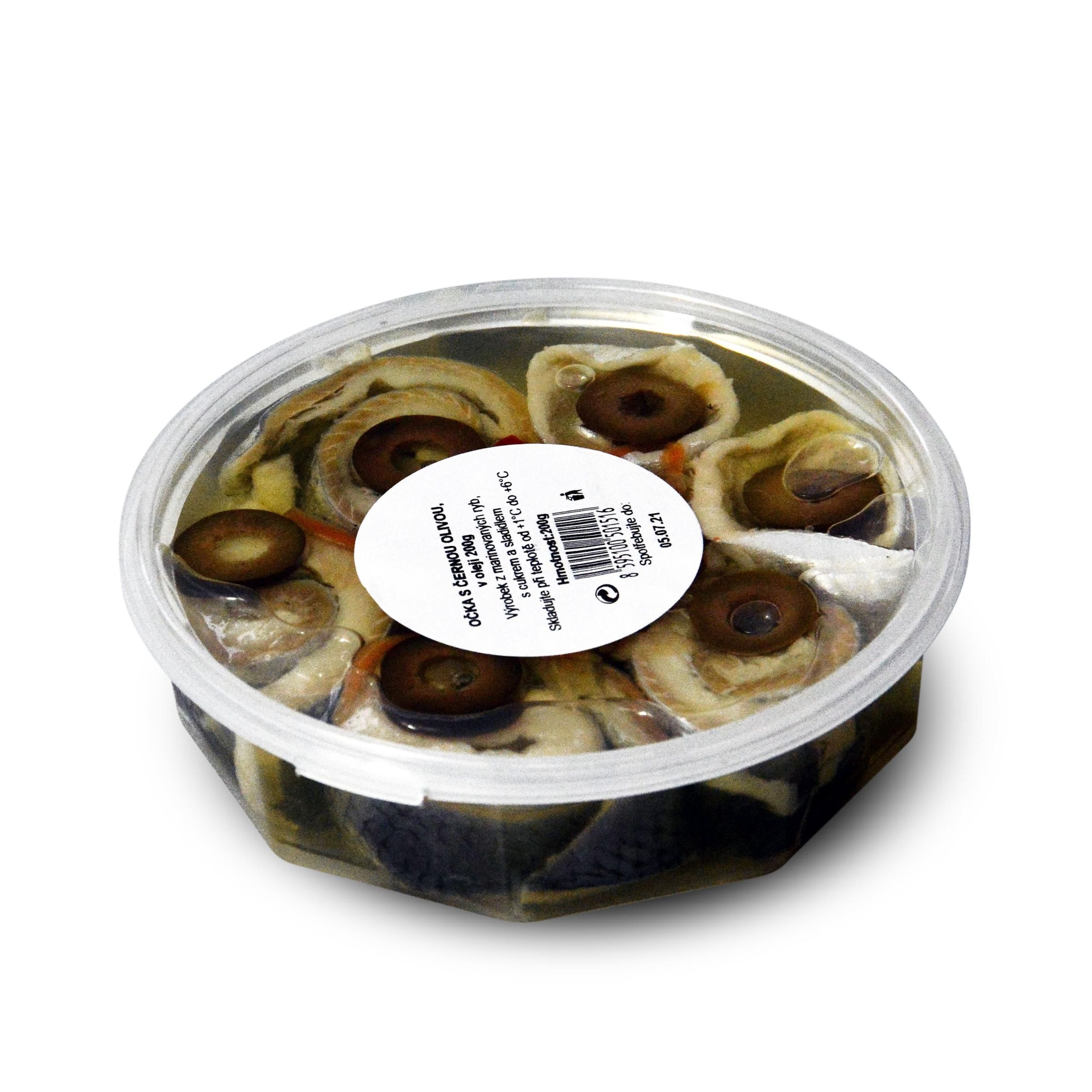 Uzeniny a lahůdky - Losica Očka s čenou olivou, v oleji 200 g