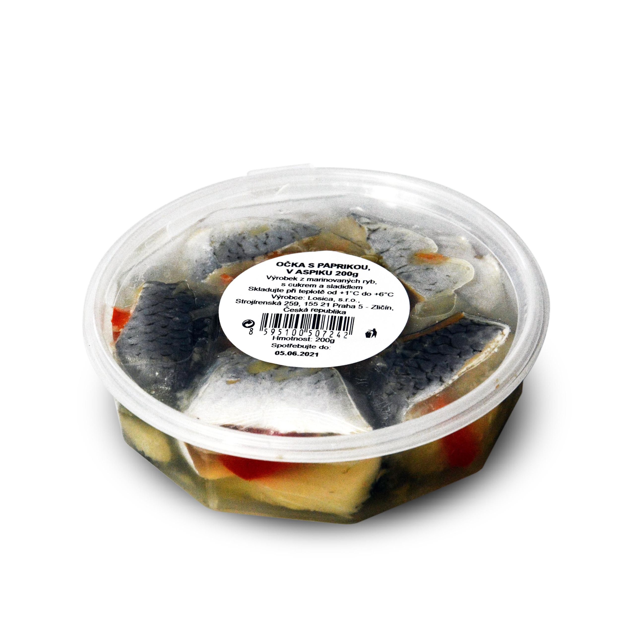 Uzeniny a lahůdky - Losica Očka s paprikou, v aspiku 200 g