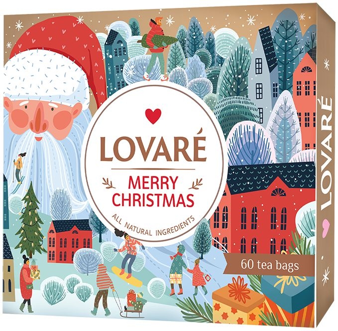 Nápoje - Lovaré Merry Christmas kolekce  čajů černých, zelených a ovocných 112,5g