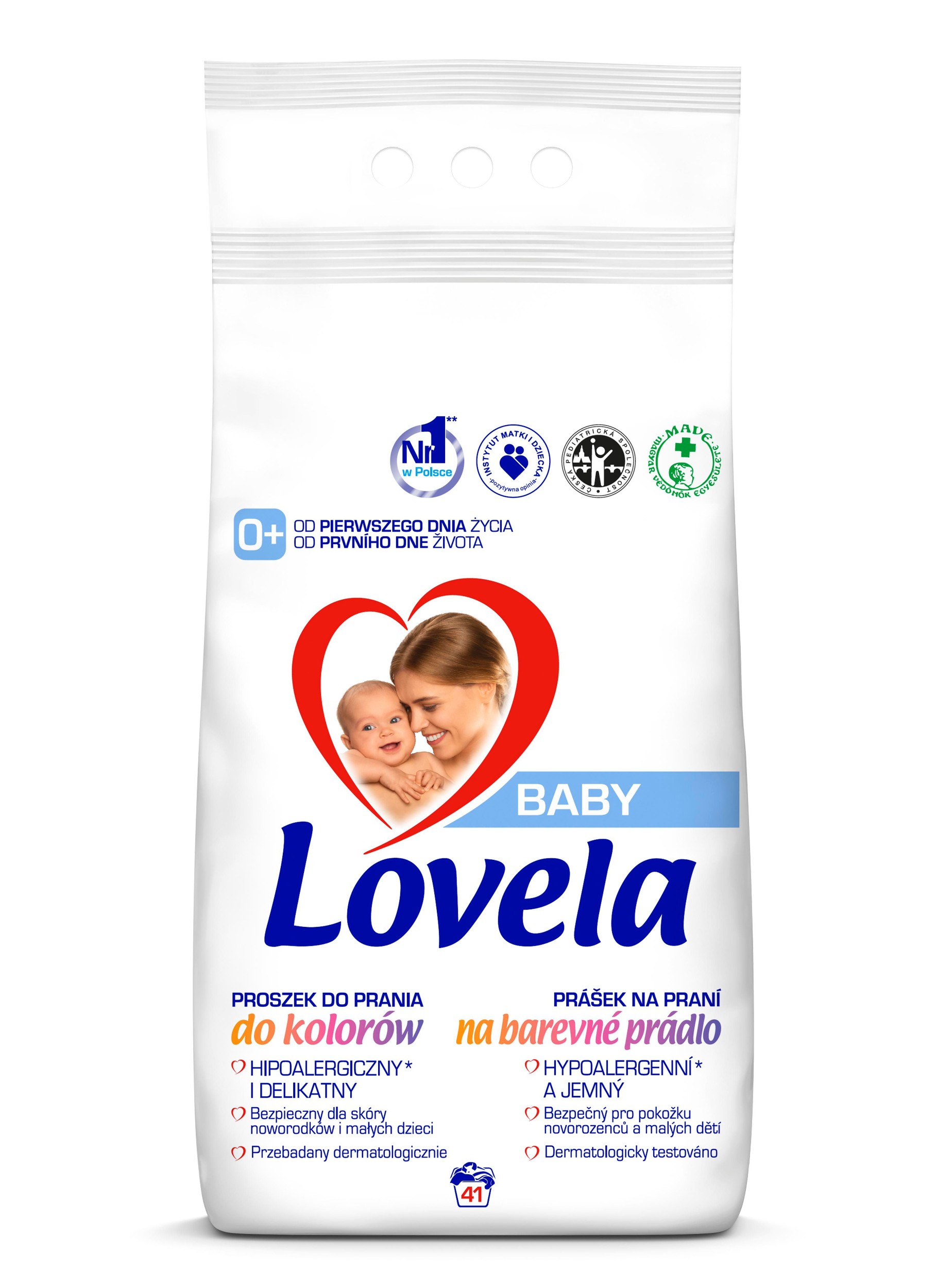 Drogerie a kosmetika - Lovela Baby Prášek na praní na barevné prádlo 4,1kg 41 praní