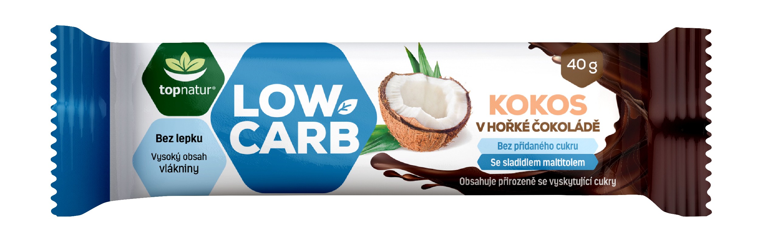 Trvanlivé potraviny - LOW CARB TYČINKA KOKOS V HOŘ.ČOKO.40G