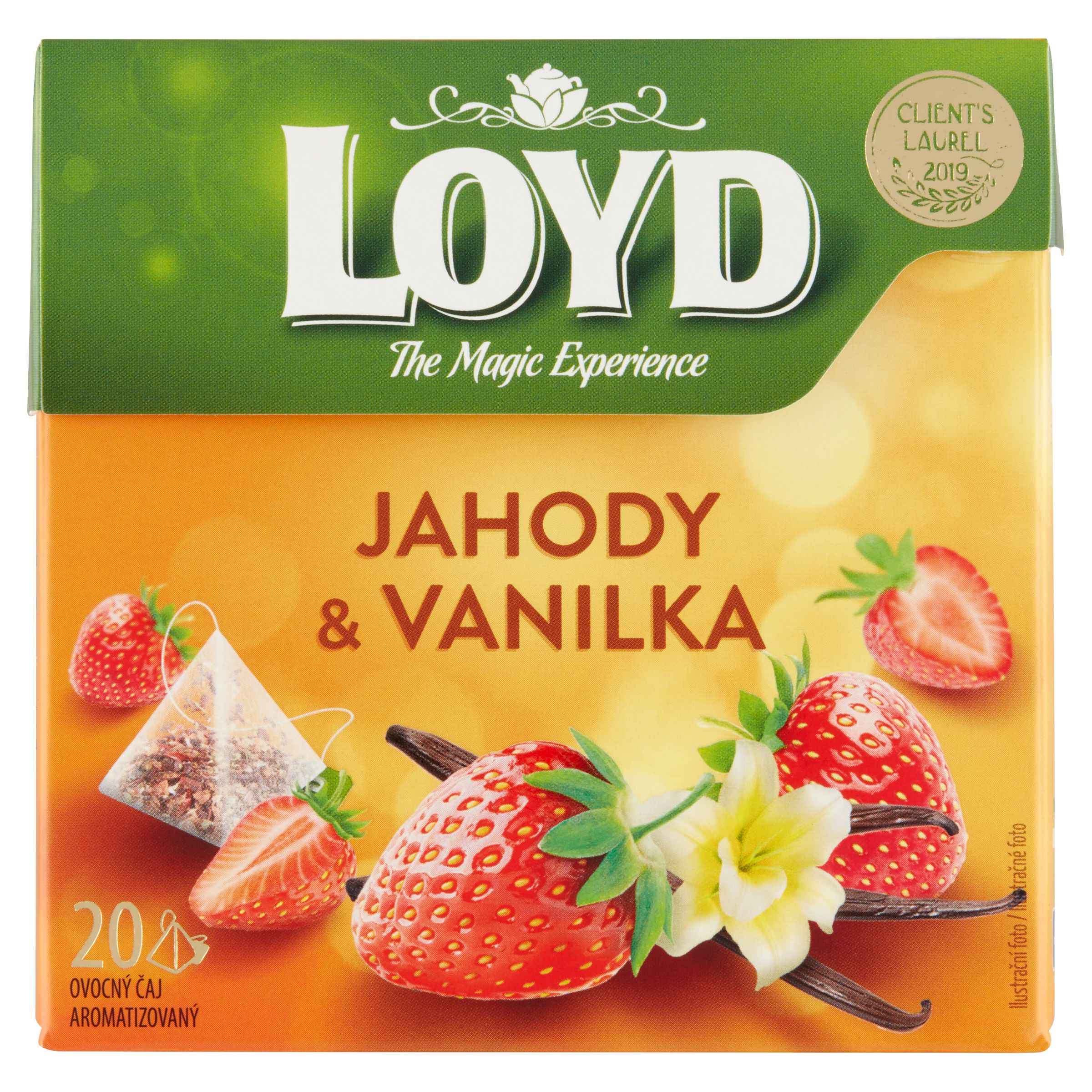 Nápoje - Loyd Ovocný čaj aromatizovaný jahody & vanilka 20 x 2g