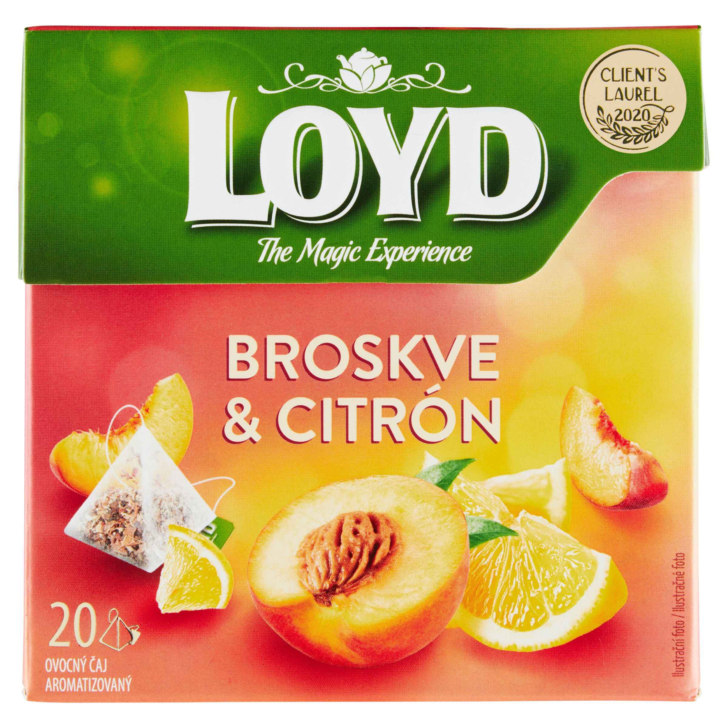Nápoje - Loyd Pyramida Broskve & Citrón 20x2g