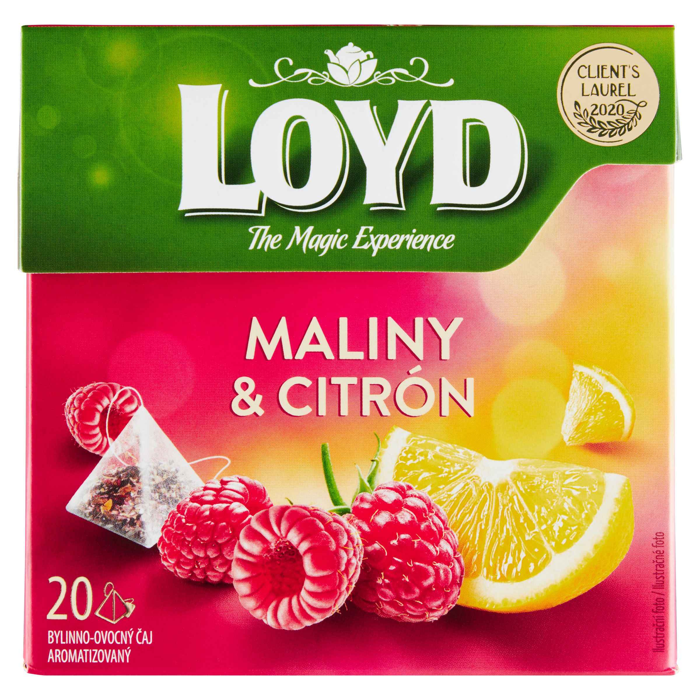 Nápoje - Loyd pyramida Maliny & Citrón 20x2g