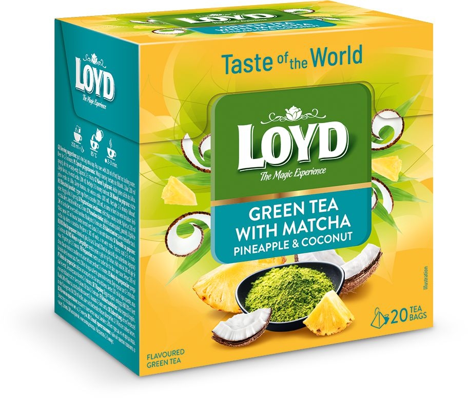 Nápoje - Loyd pyramida WORLD Green Matcha 20x1,5g