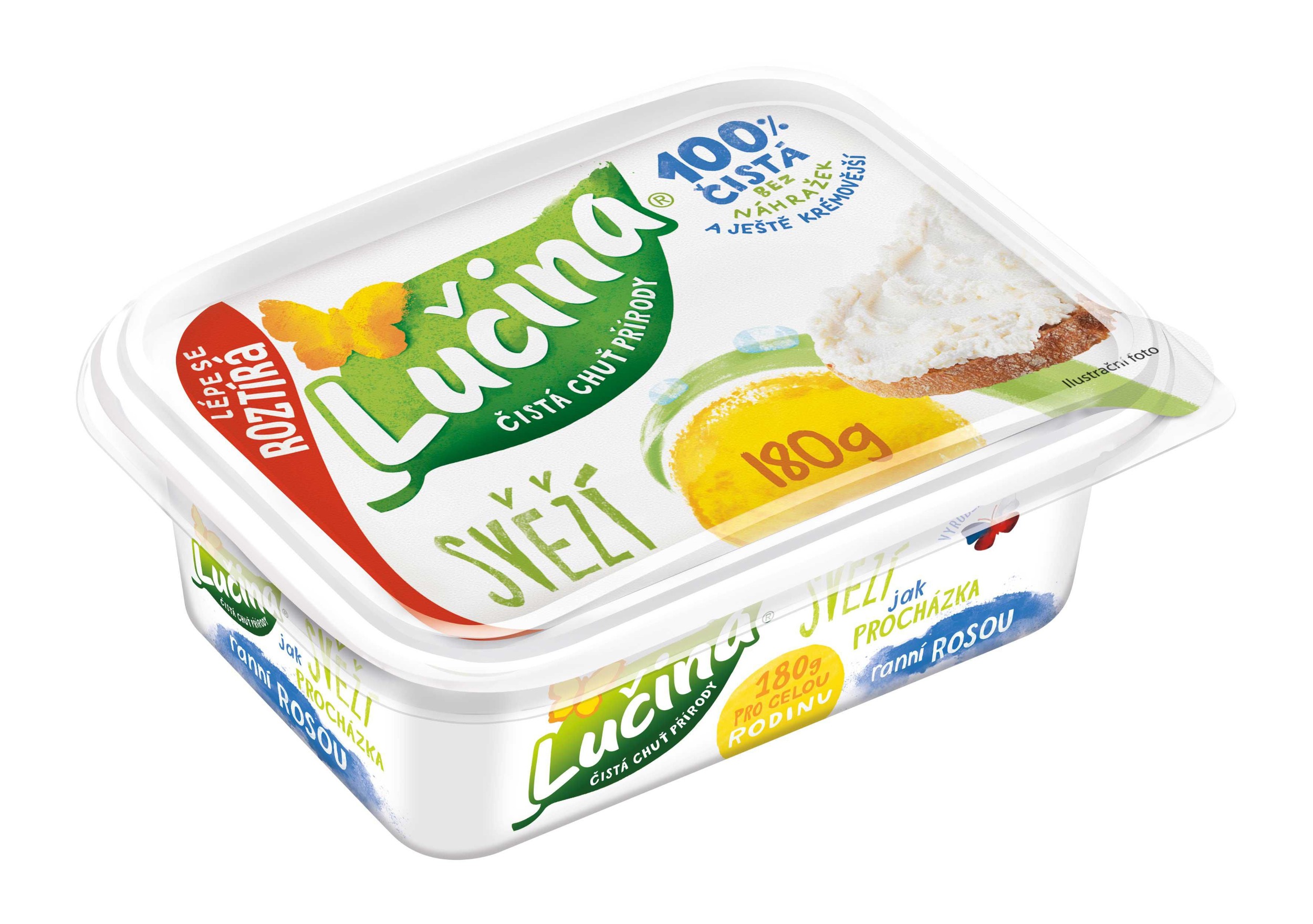 Mléčné a chlazené - Lučina přírodní pro celou rodinu 180g