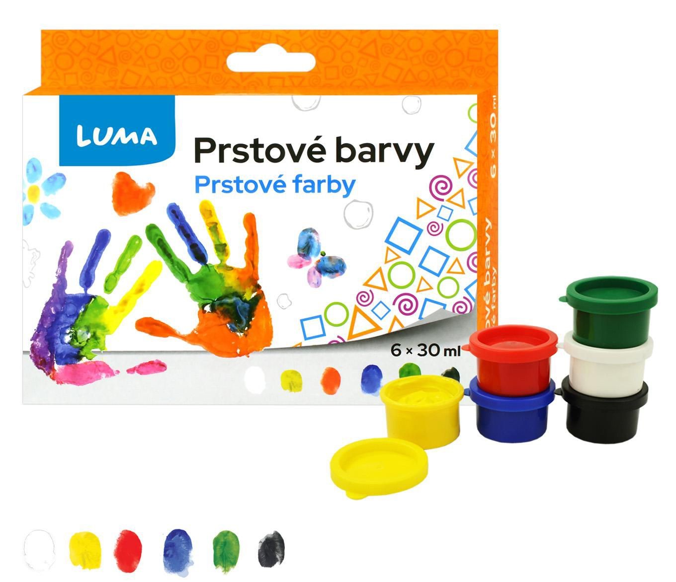 Domácnost a Zahrada - Luma Barvy prstové 6 barev 30ml