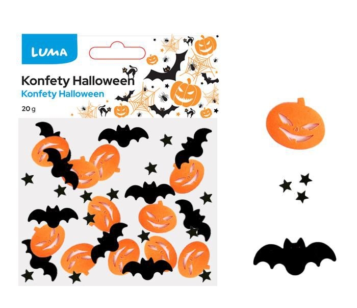 Domácnost a Zahrada - Luma Konfety HALLOWEEN dýně/netopýr 20g