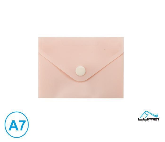 Domácnost a Zahrada - Luma Obal spisový s klopou a drukem A7 pastel, růžový