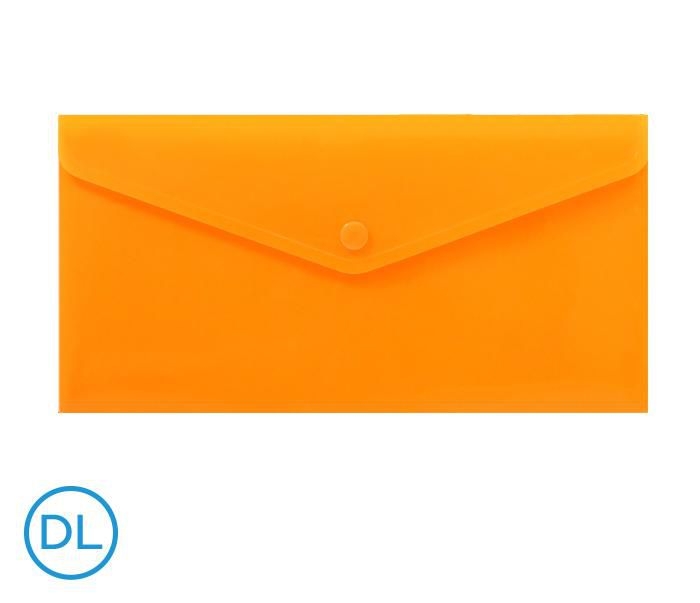 Domácnost a Zahrada - LUMA obal spisový s klopou a drukem  DL neon oranžový