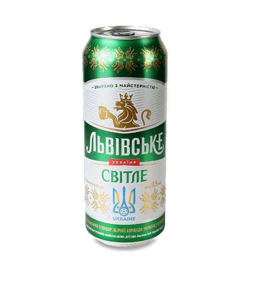 Nápoje - Lvivské pivo světlé 4,3% alk. plech 0,48 l