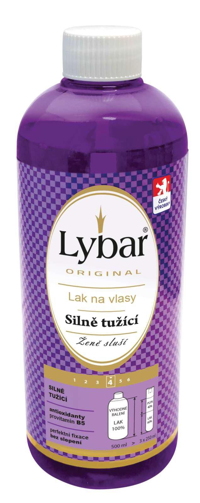 Drogerie a kosmetika - Lybar lak na vlasy silně tužící s antioxidanty a provitamínem B5 500 ml