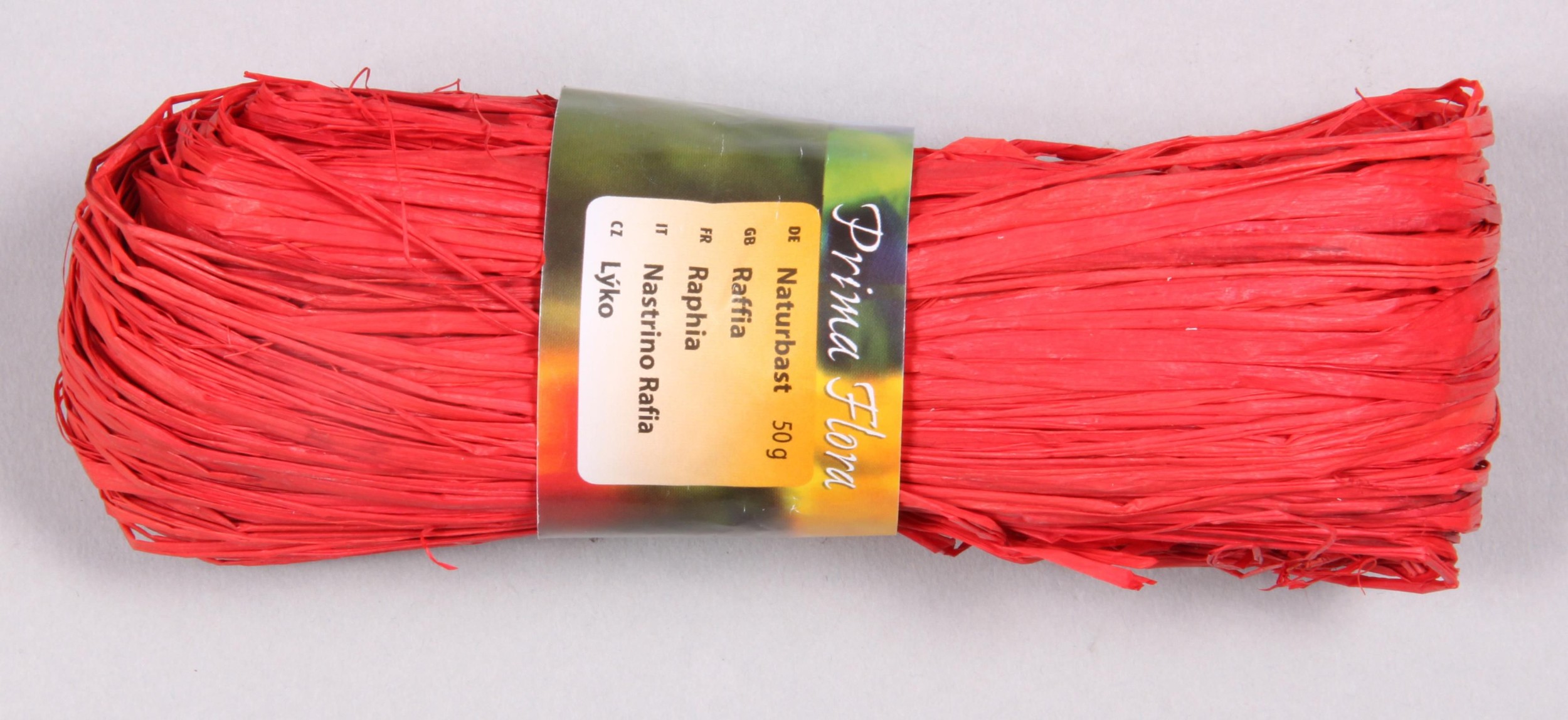 Domácnost a Zahrada - Lýko RAFFIA provaz červené 50g