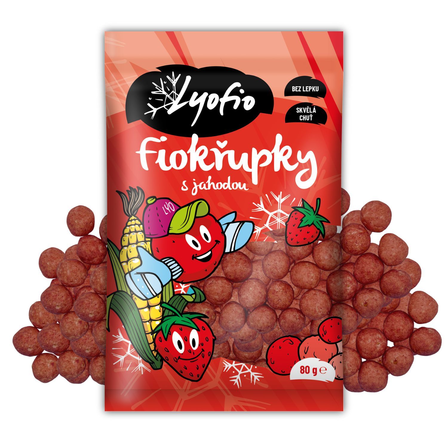 Zdravý svět - Lyofio Fiokřupky s jahodou 80g