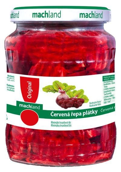 Trvanlivé potraviny - Machland Červená řepa plátky 670 g