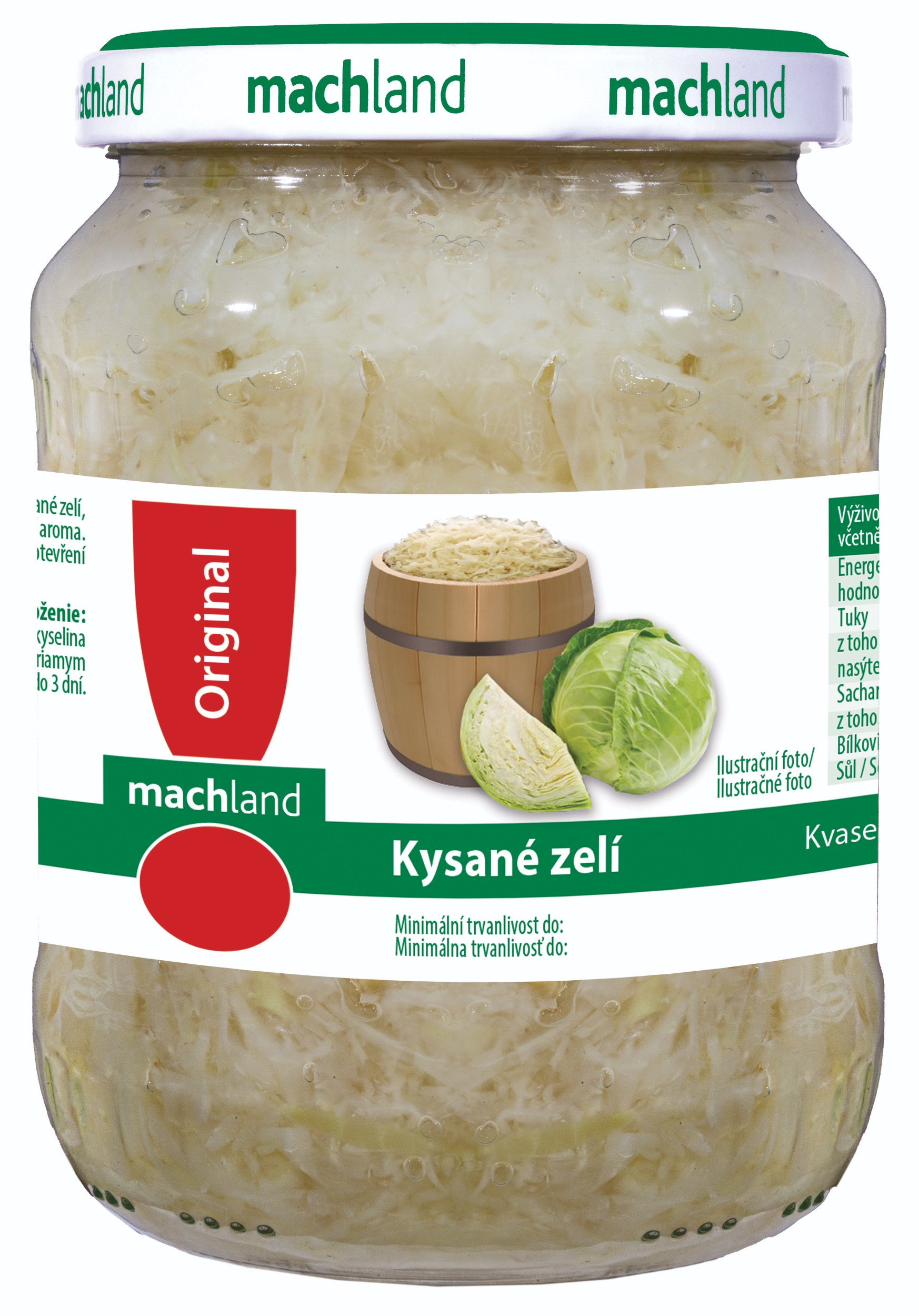 Trvanlivé potraviny - Machland Kysané zelí 670 g