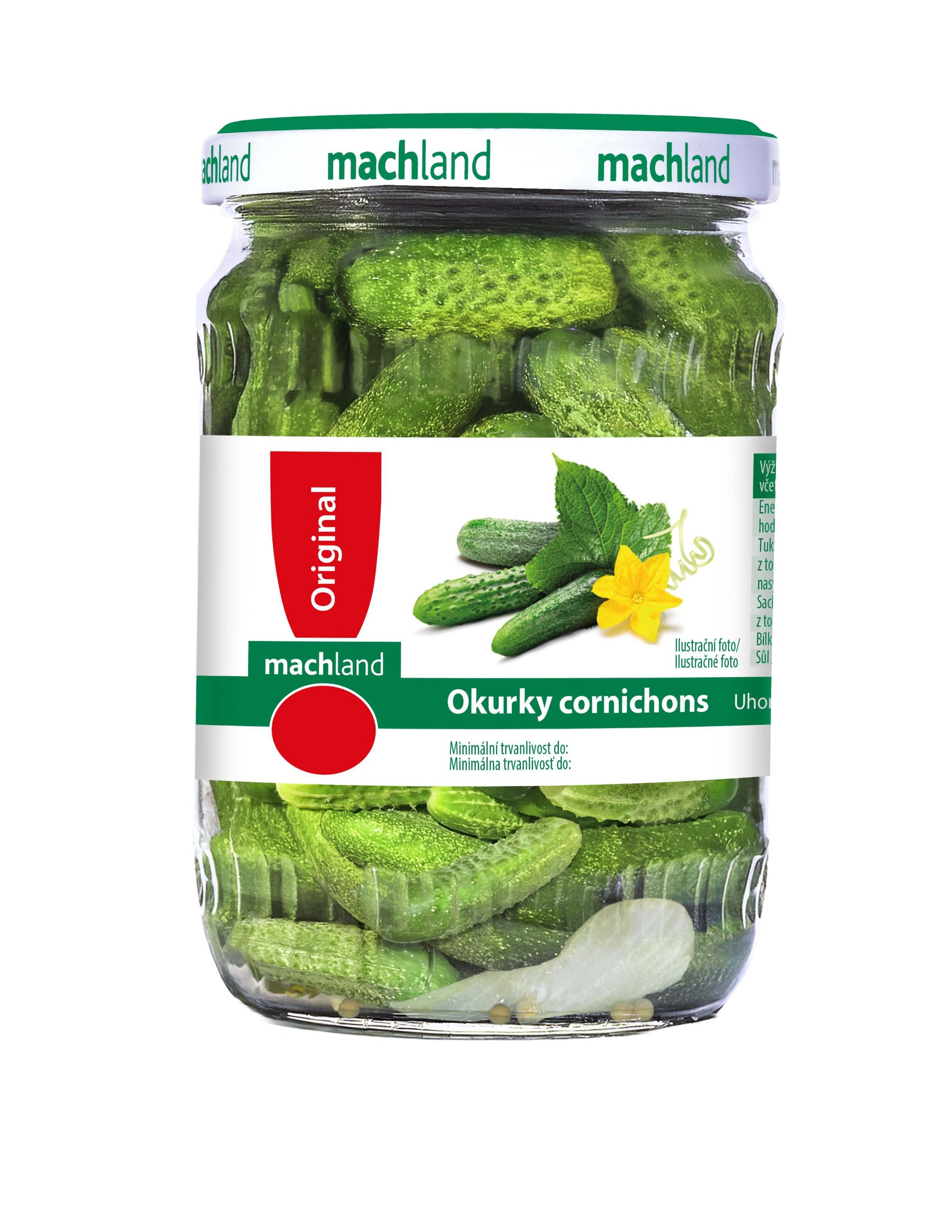 Trvanlivé potraviny - Machland Okurky cornichons 550g