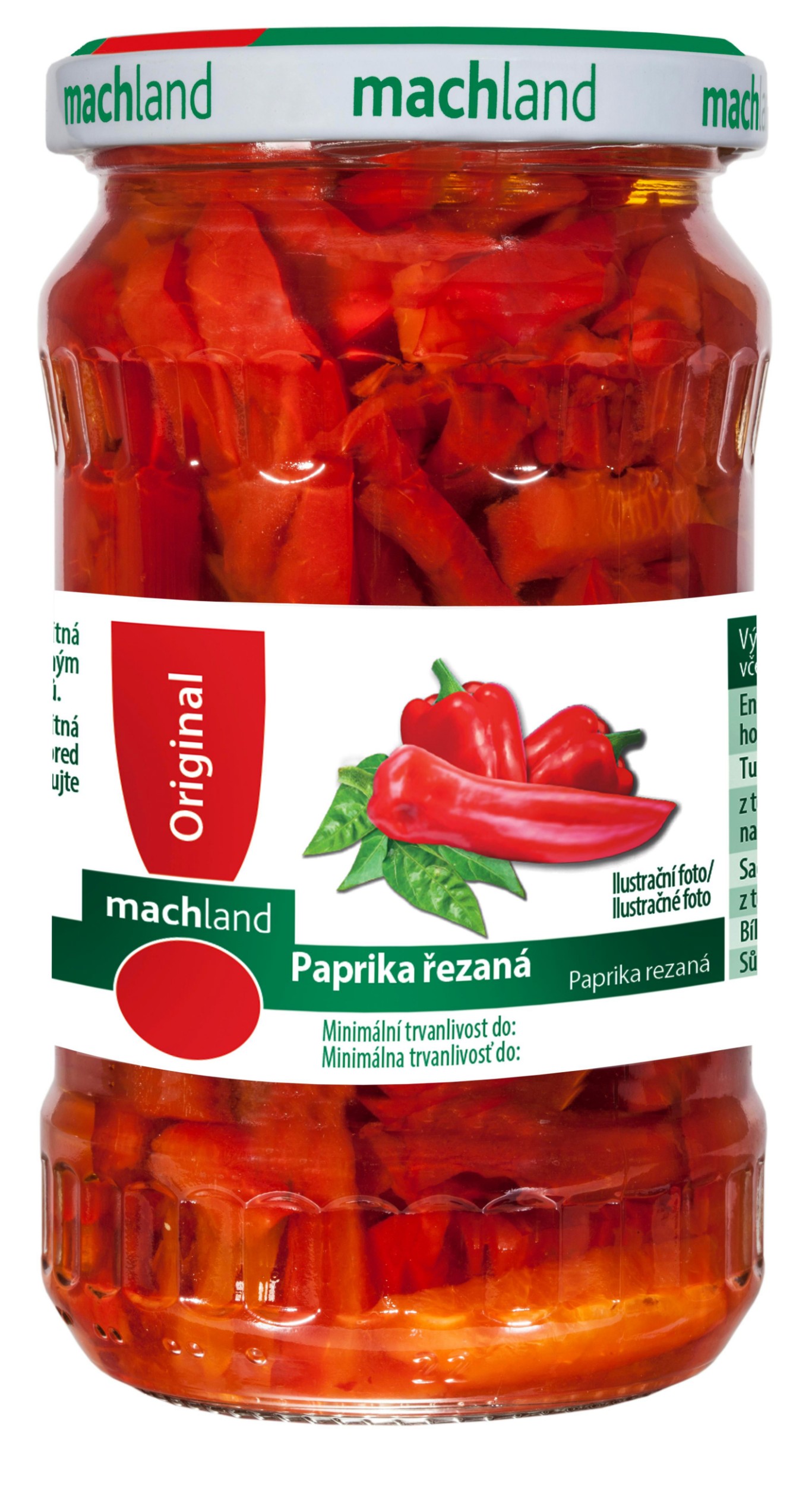 Trvanlivé potraviny - Machland Paprika řezaná 320 g