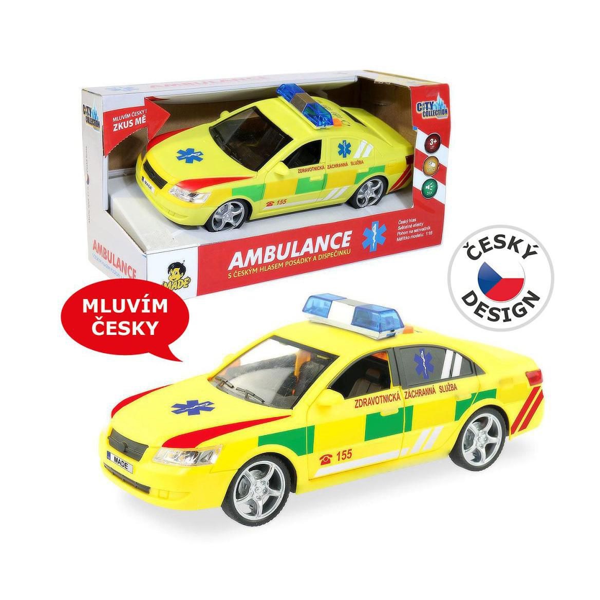 Svět dětí - MaDe Ambulance rychlé osobní vozidlo s CZ IC