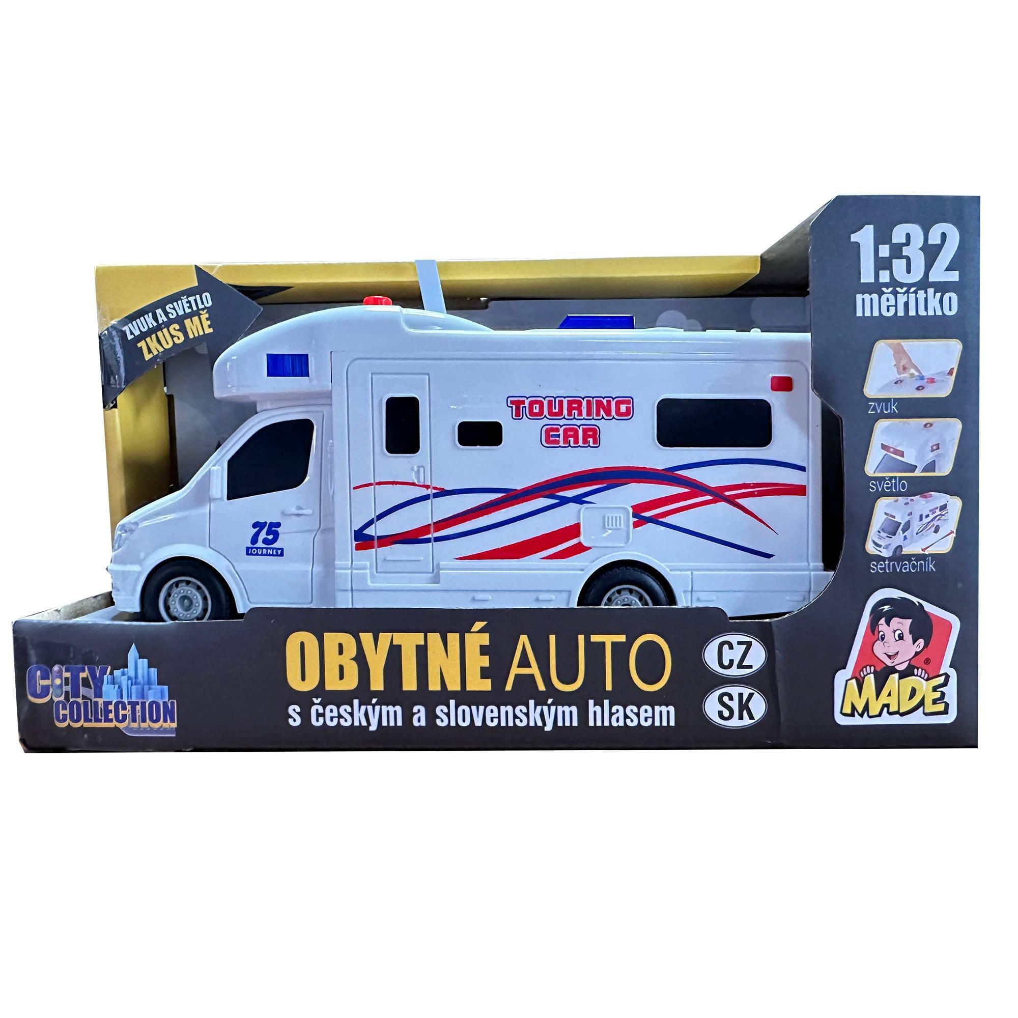 Svět dětí - MaDe Auto karavan na setrvačník 19 cm
