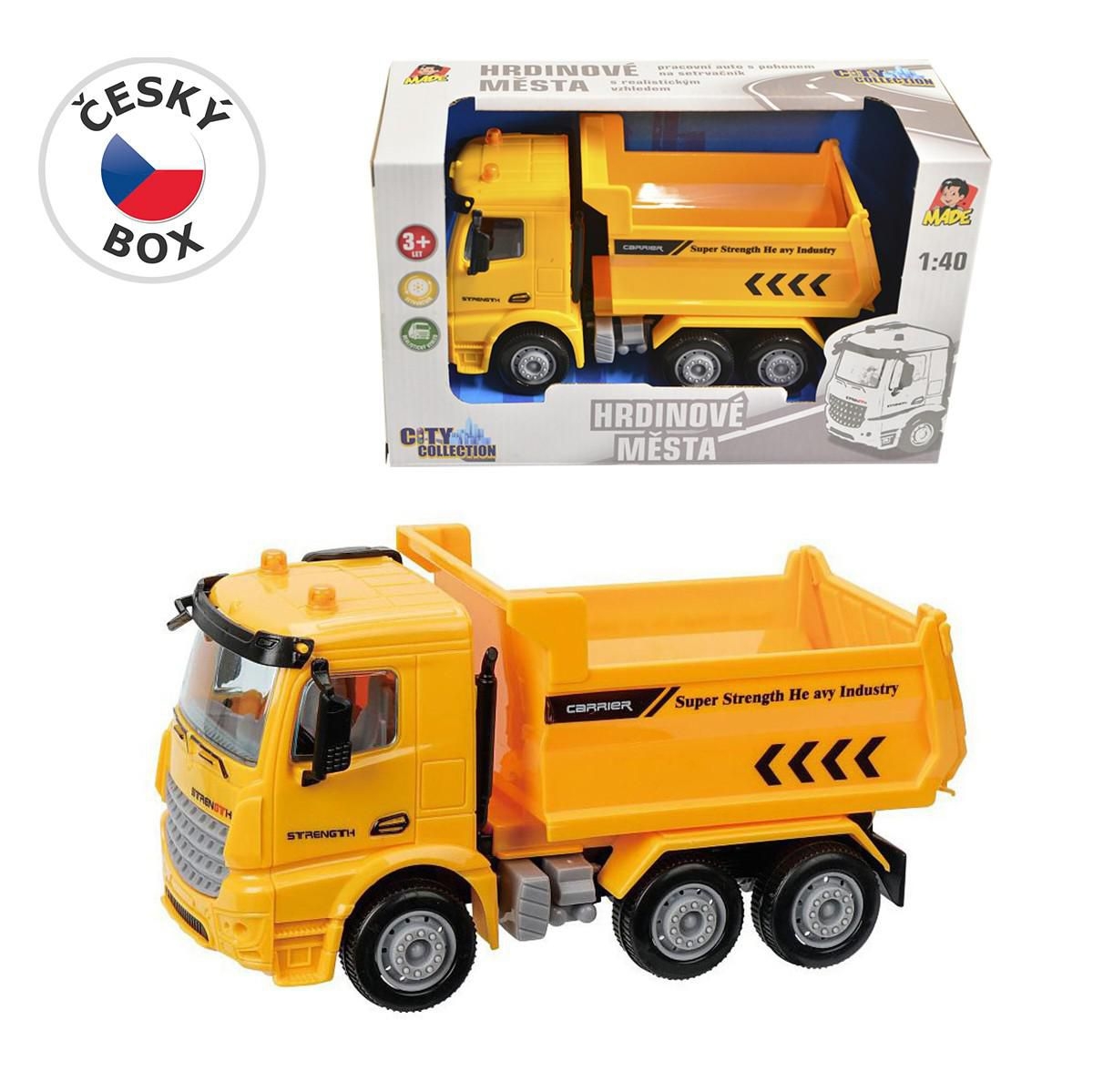 Svět dětí - MaDe Auto stavební na setrvačník 16 cm