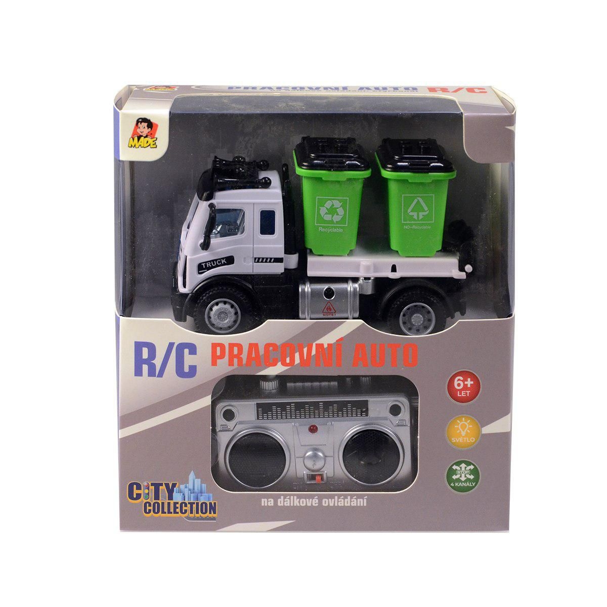 Made City Collection R/C Auto popelářské s kontejnery, na dálkové ovládání-1