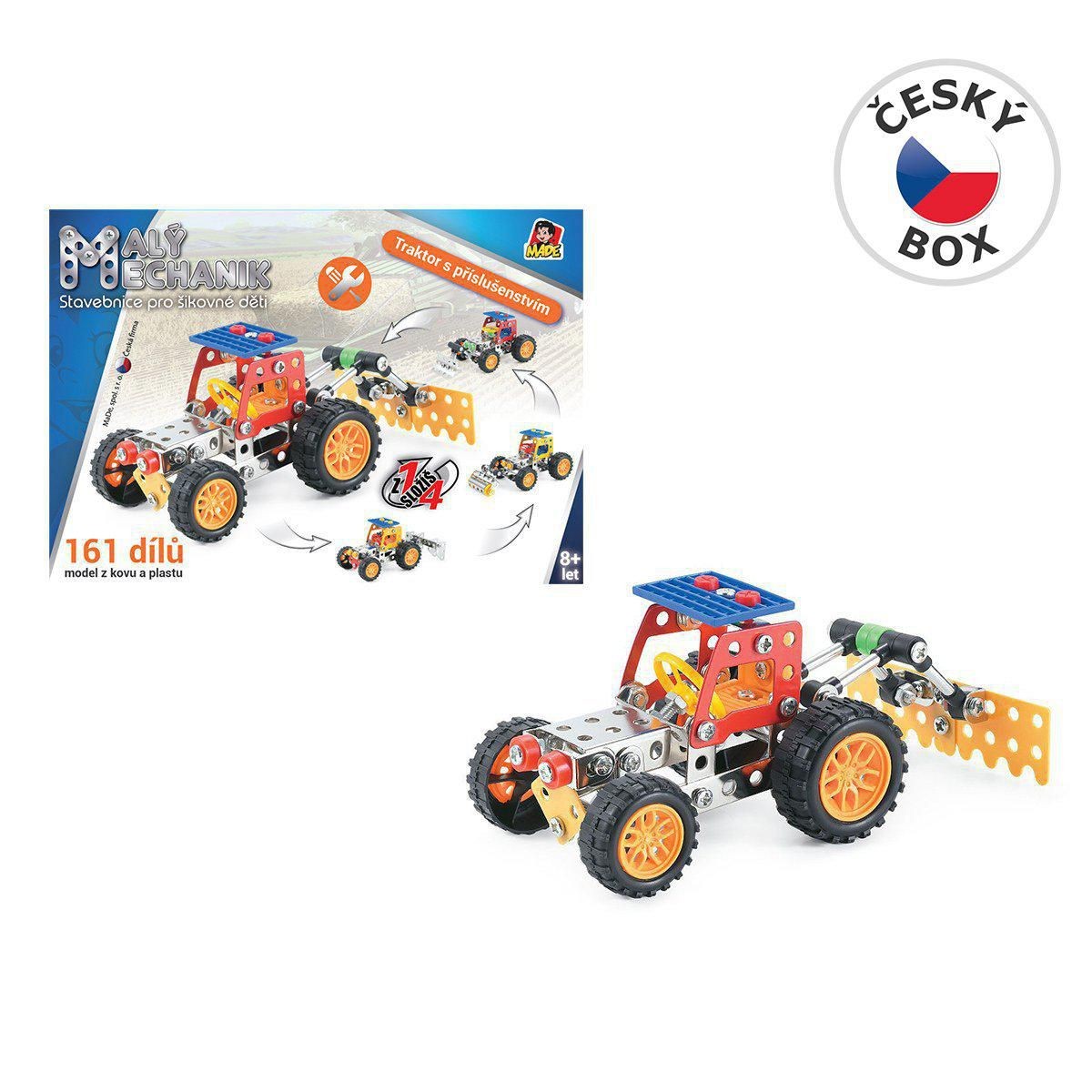 Svět dětí - MaDe Malý mechanik, Traktor 161 dílků