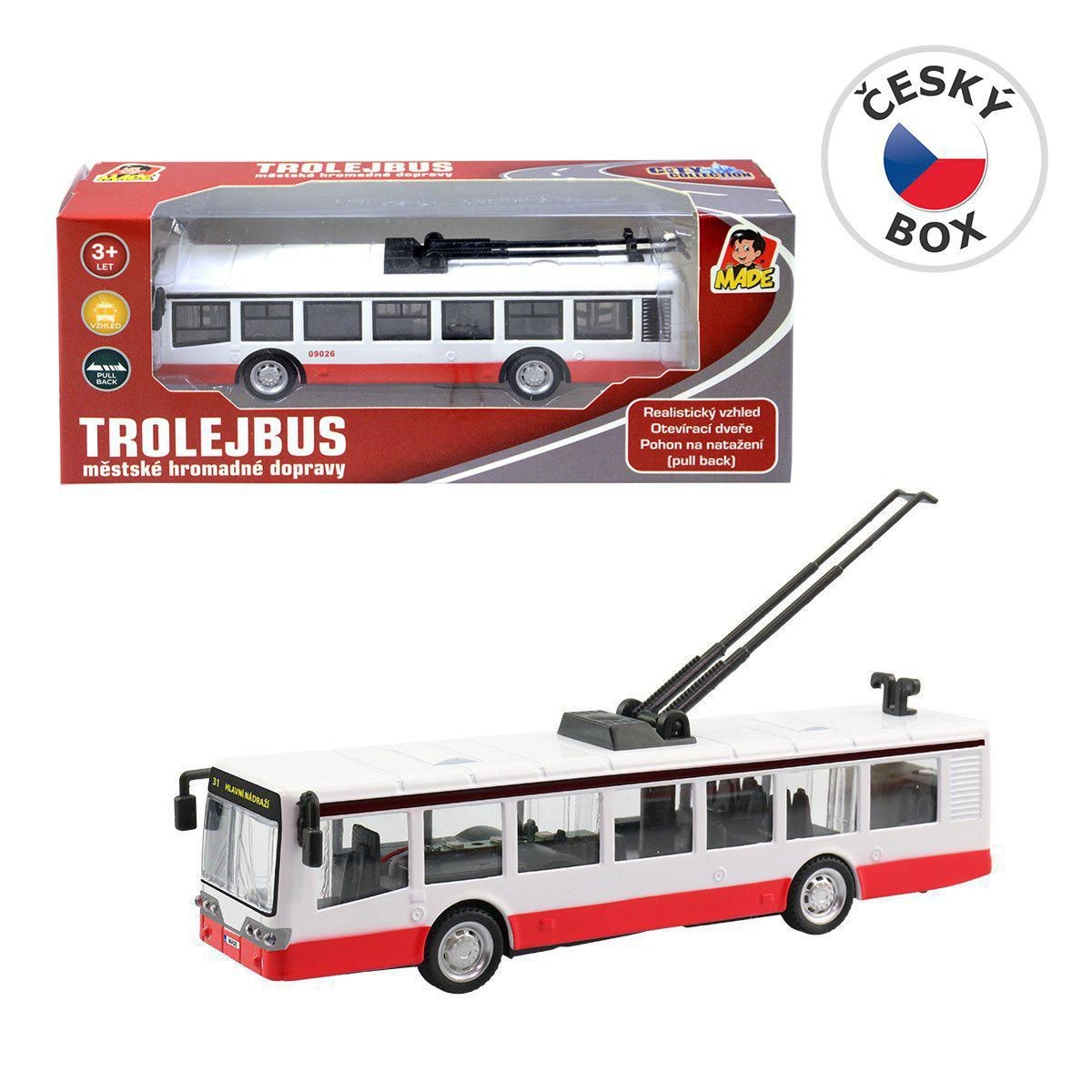 Svět dětí - MaDe Trolejbus kovový