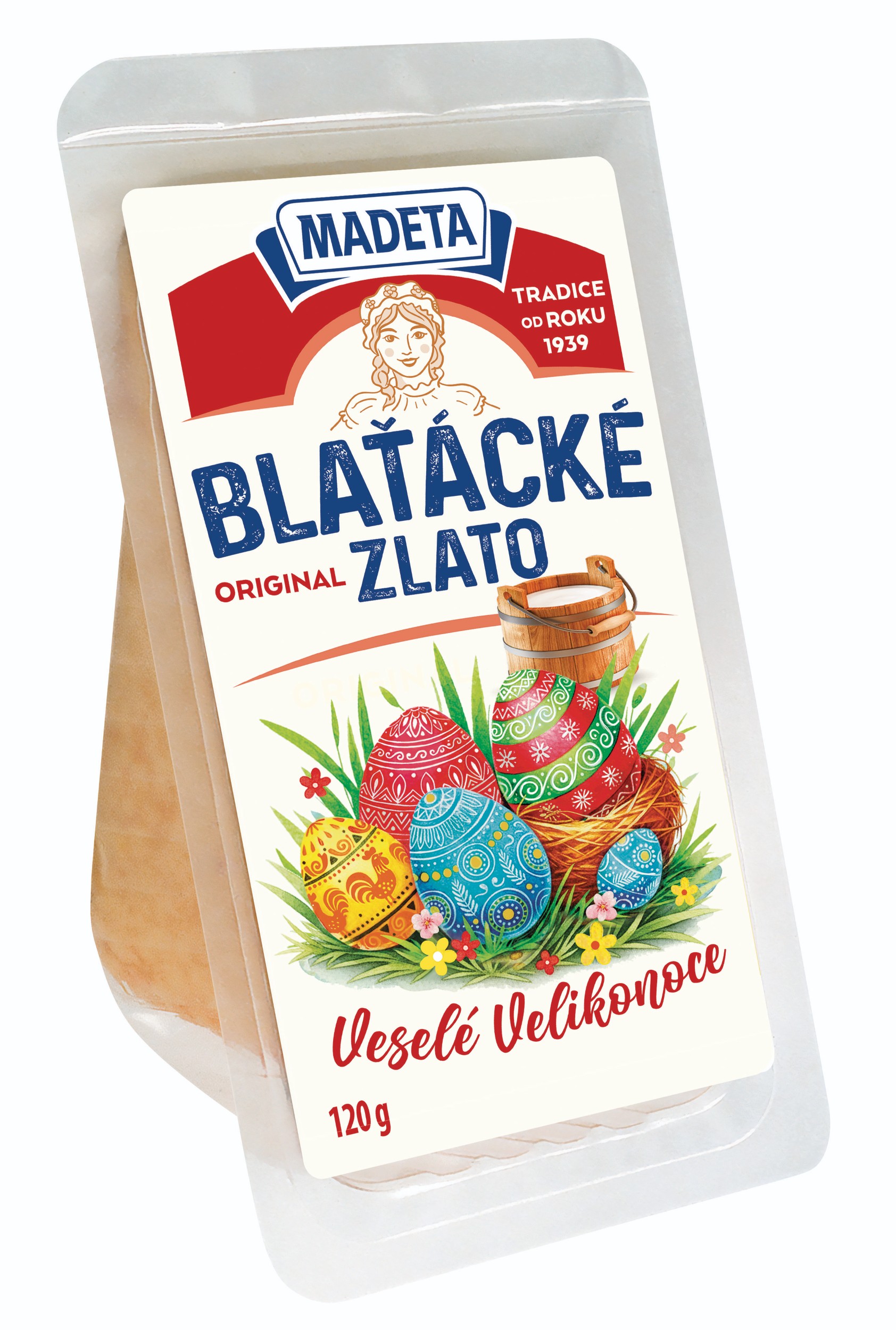 Mléčné a chlazené - Madeta Blaťácké zlato 120 g