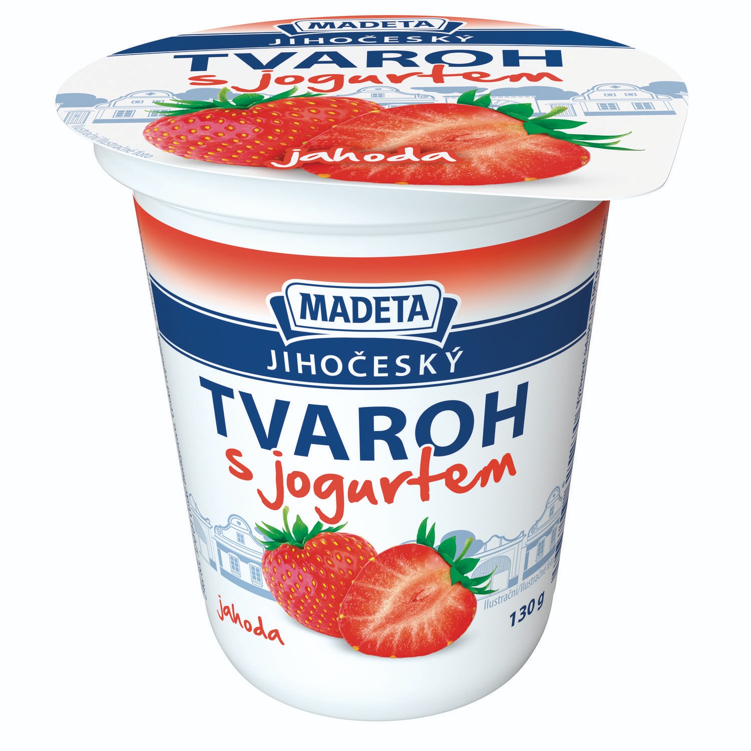 Mléčné a chlazené - Madeta JČ tvaroh s jogurtem jahoda 130g