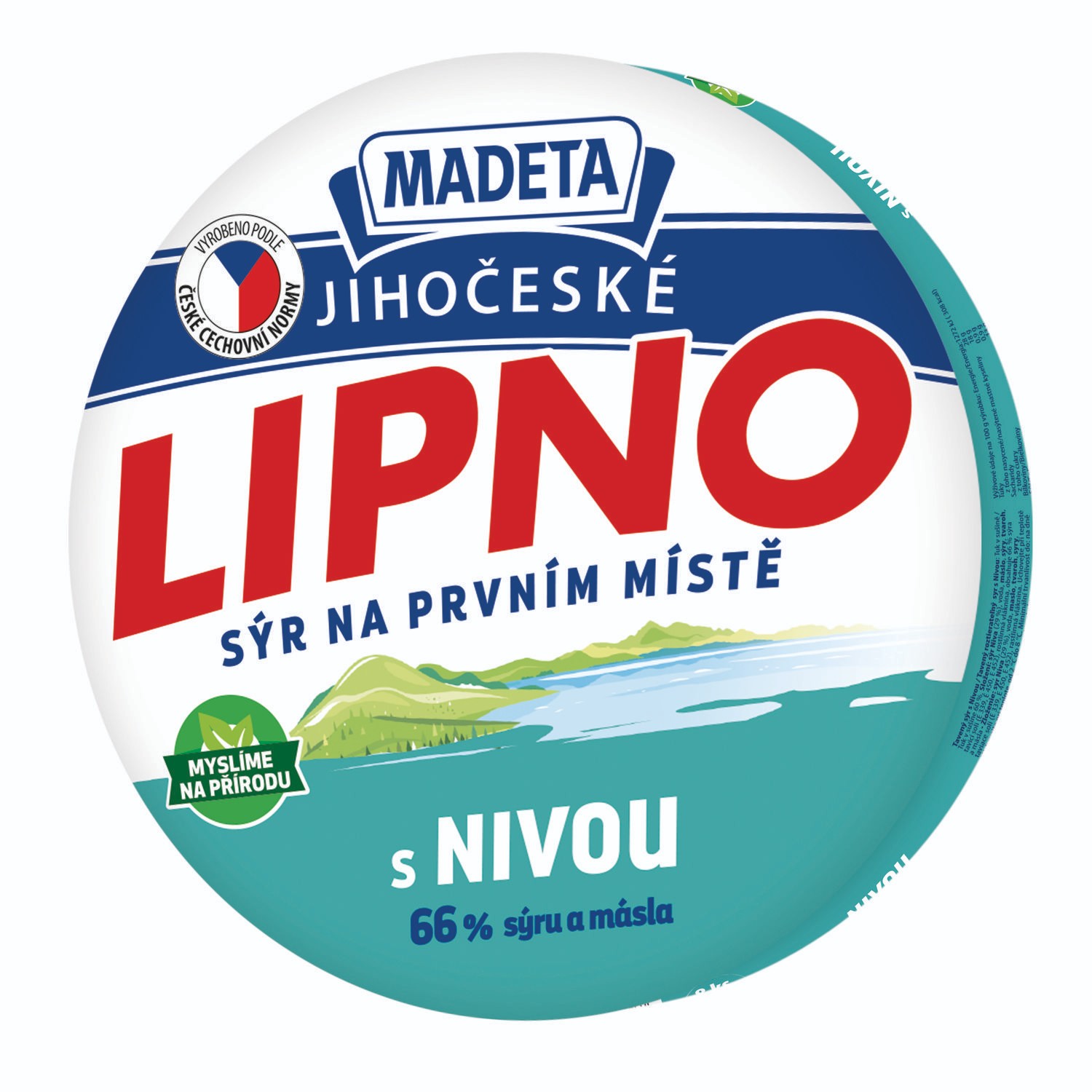 Mléčné a chlazené - Madeta Jihočeské Lipno s nivou tavený sýr 140 g