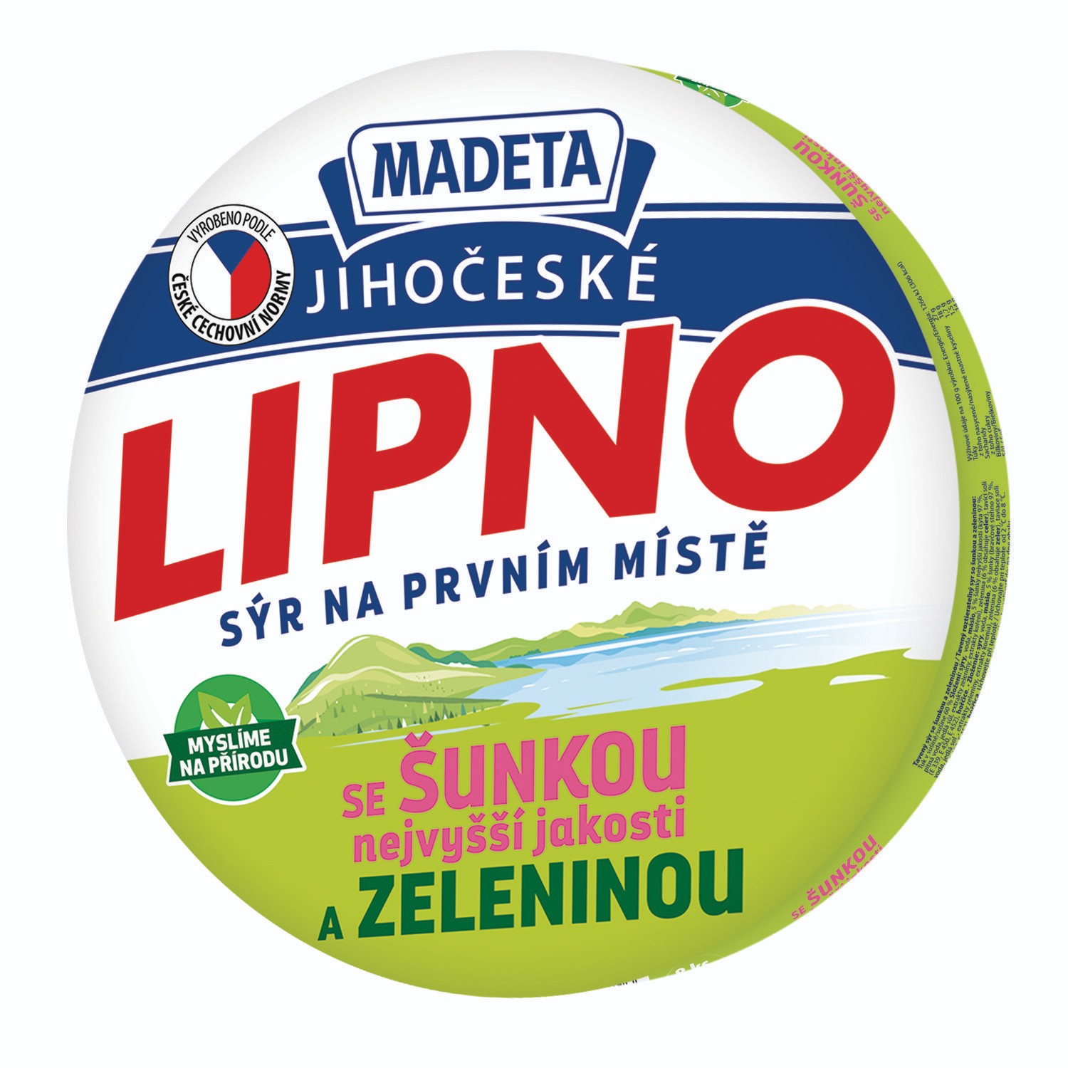 Mléčné a chlazené - Madeta Jihočeské Lipno se šunkou a zeleninou 8D 140 g