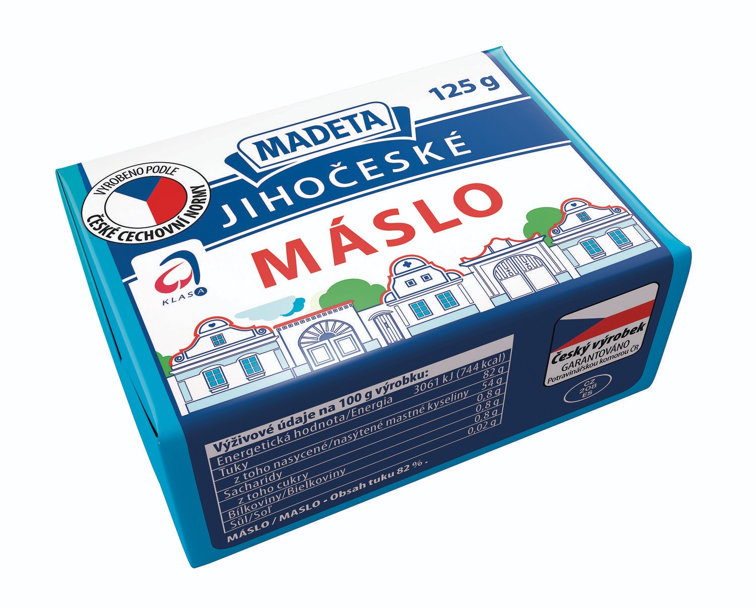 Mléčné a chlazené - Madeta Jihočeské máslo 82% 125 g