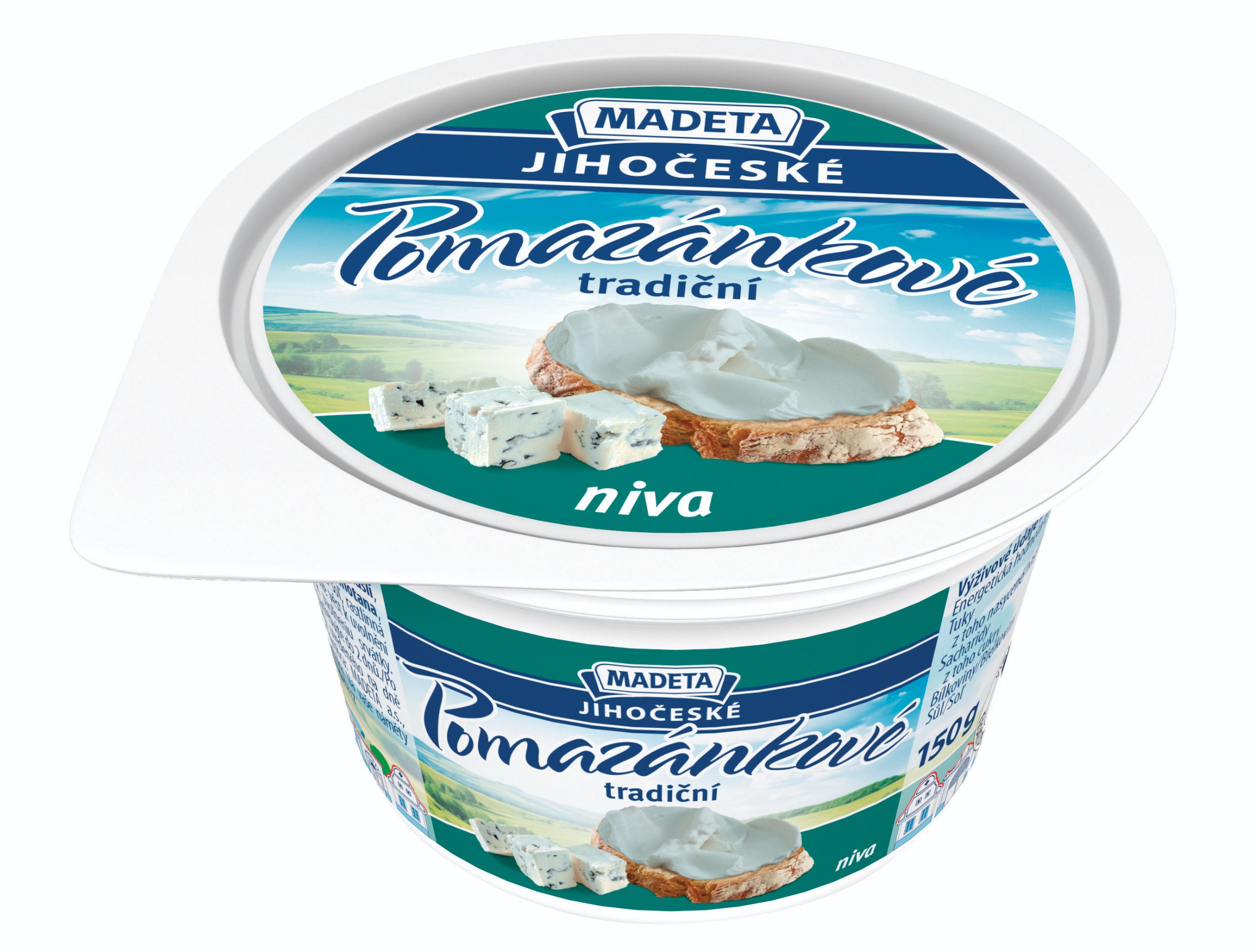 Mléčné a chlazené - Madeta Jihočeské pomazánkové tradiční niva 150 g