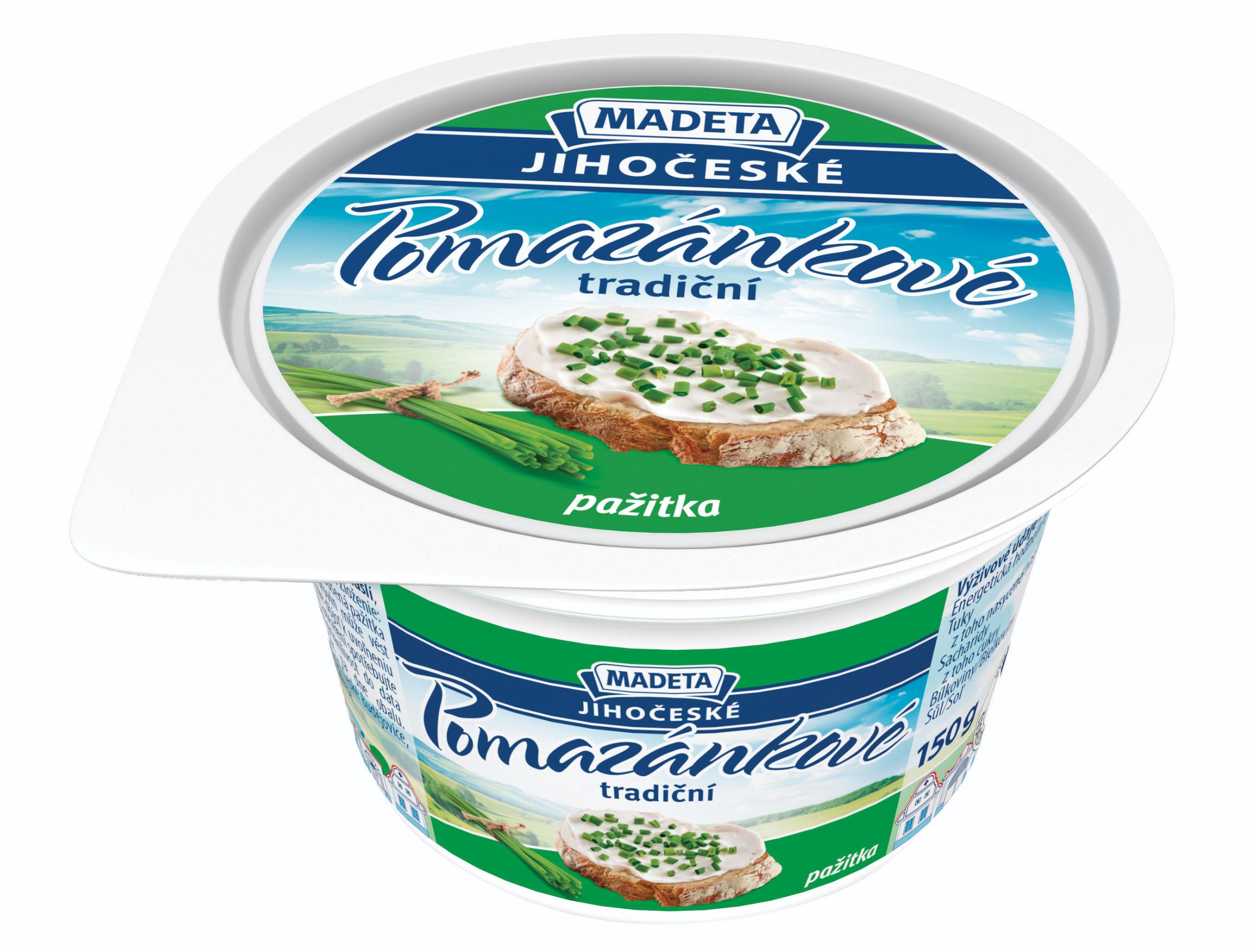 Mléčné a chlazené - Madeta Jihočeské pomazánkové tradiční pažitka 150 g
