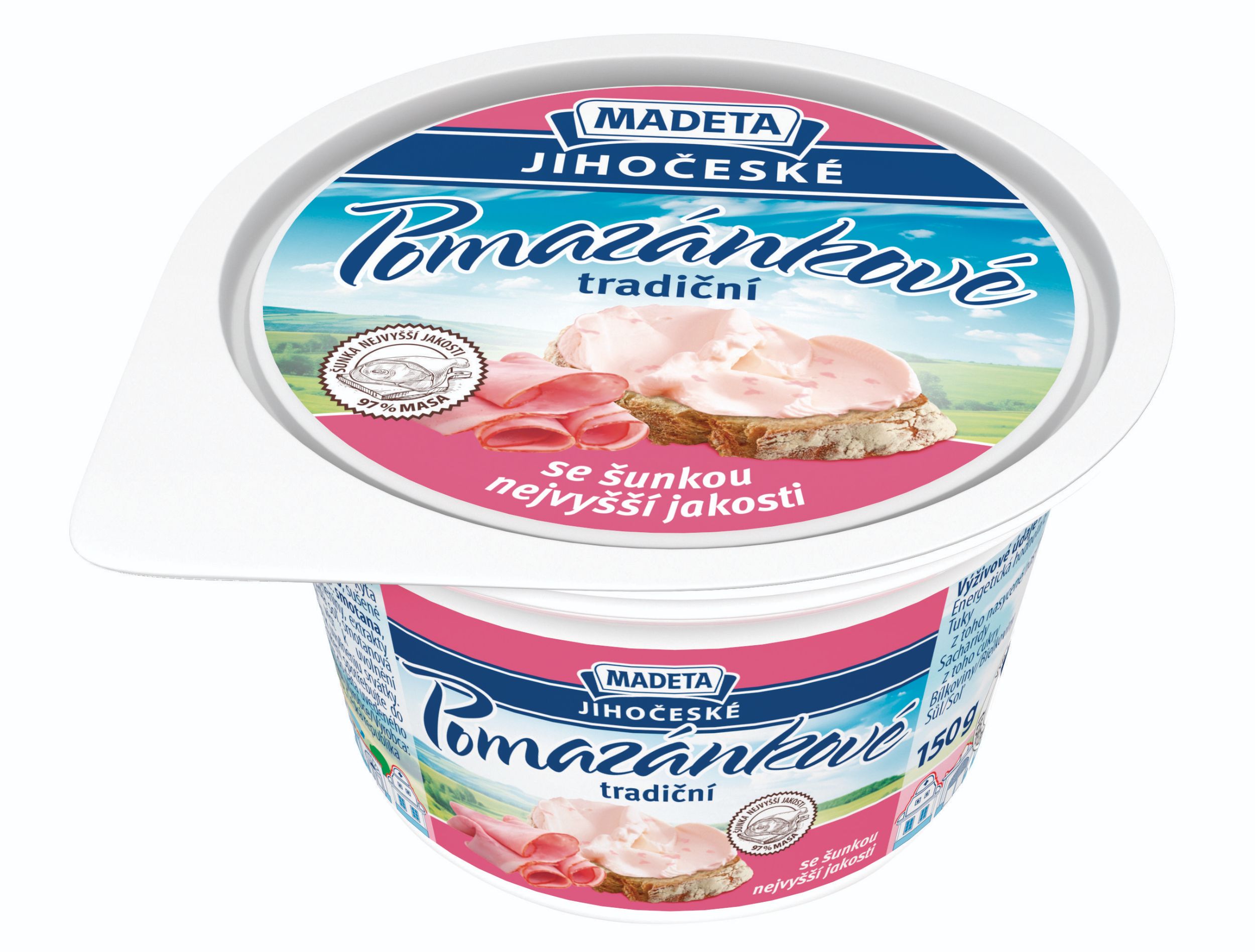 Mléčné a chlazené - Madeta Jihočeské pomazánkové tradiční šunka 150 g