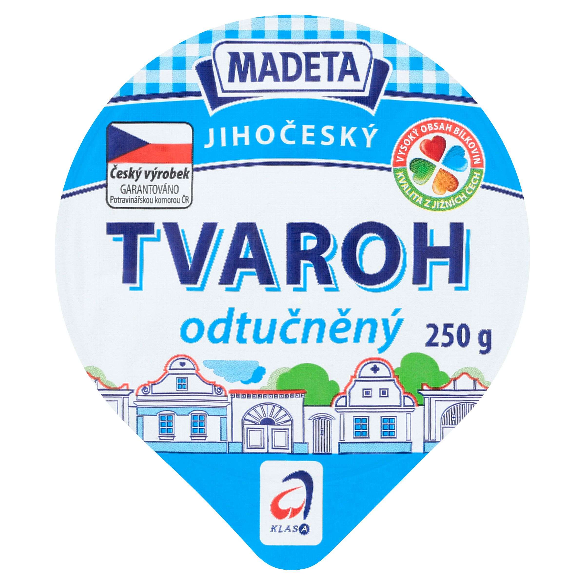 Mléčné a chlazené - Madeta Jihočeský tvaroh odtučněný 250 g