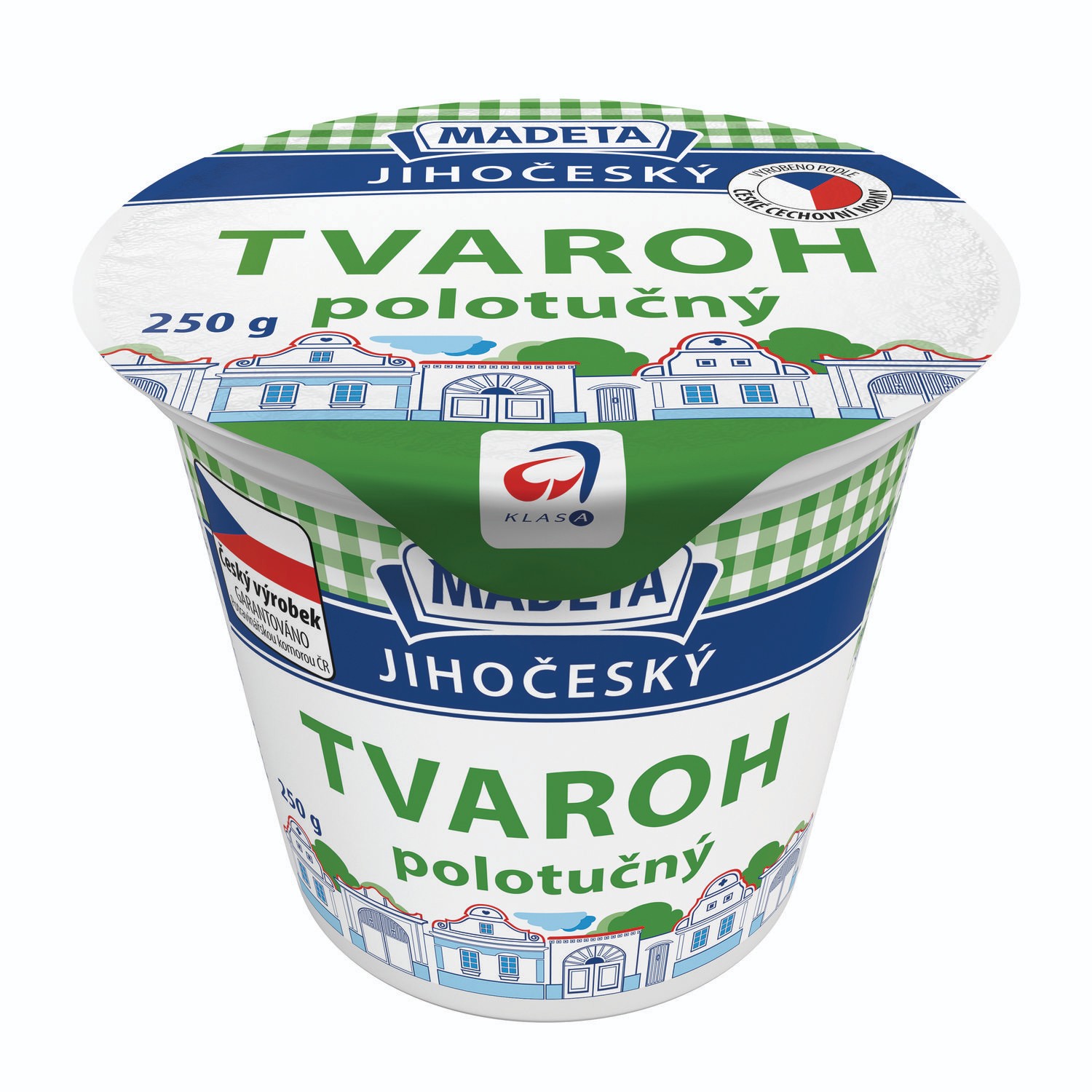 Mléčné a chlazené - Madeta Jihočeský tvaroh polotučný 250 g