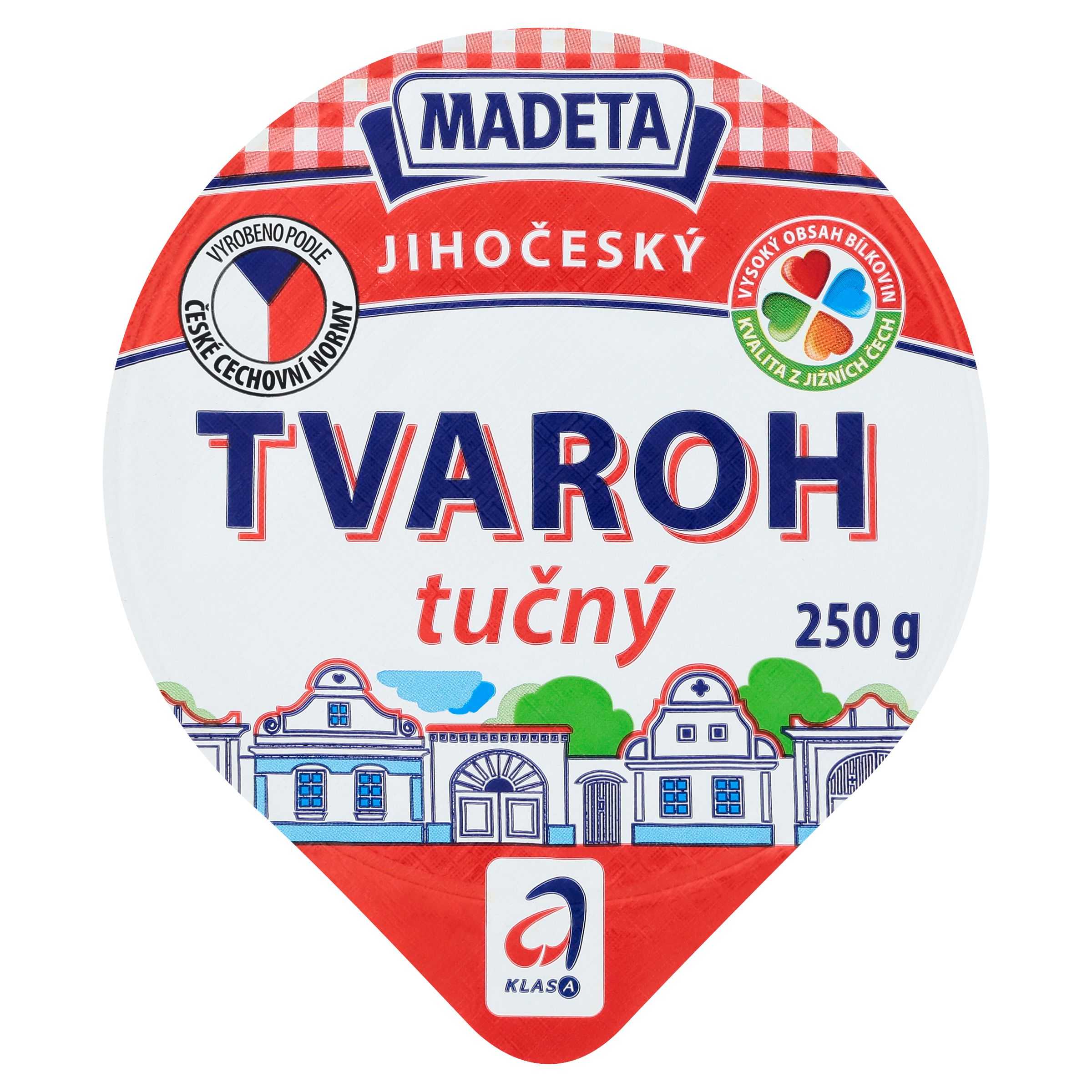 Mléčné a chlazené - Madeta Jihočeský tvaroh tučný 250 g