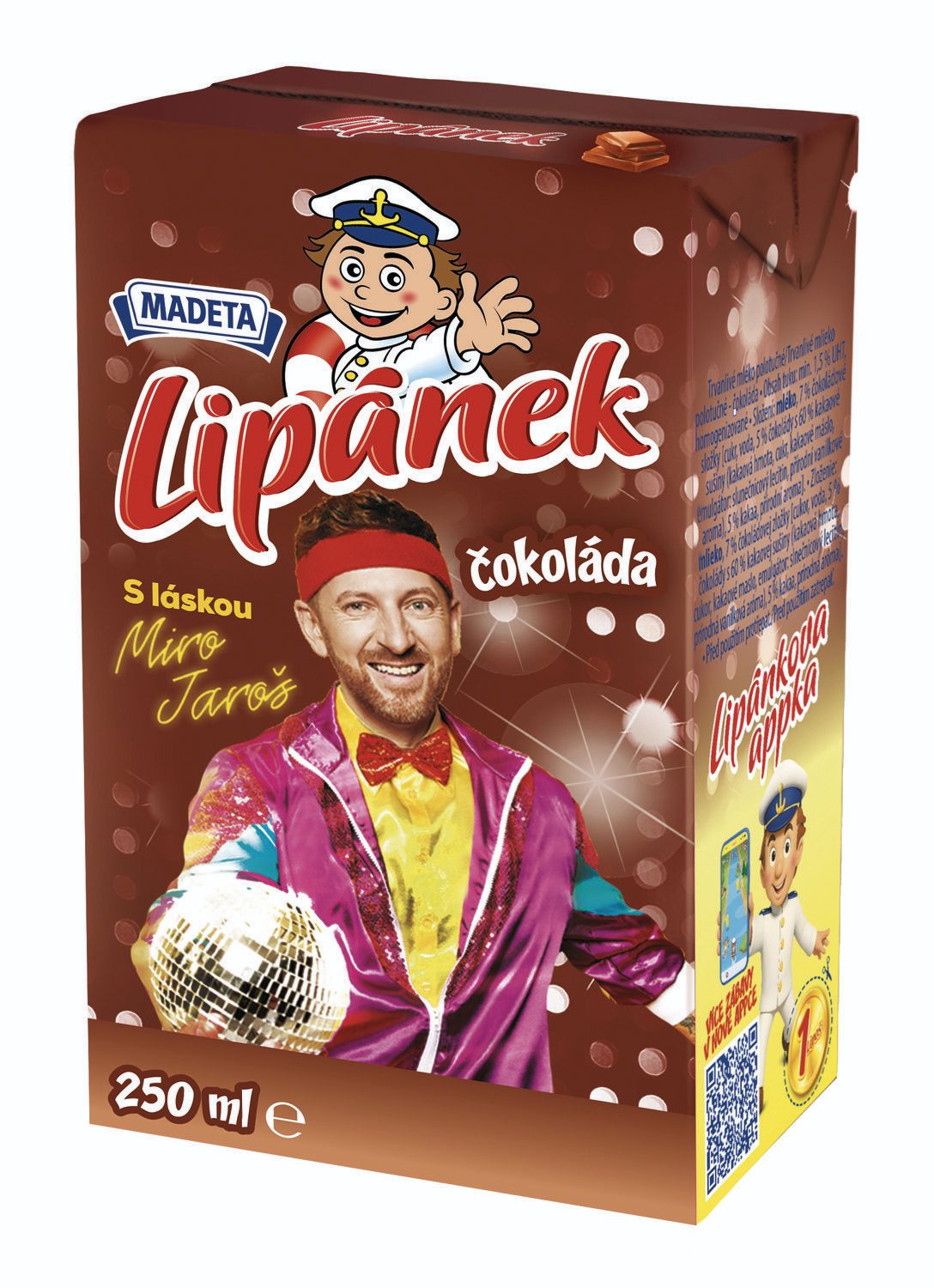 Mléčné a chlazené - Madeta Lipánek mléko trvanlivé čokoláda 1,5% 250 ml